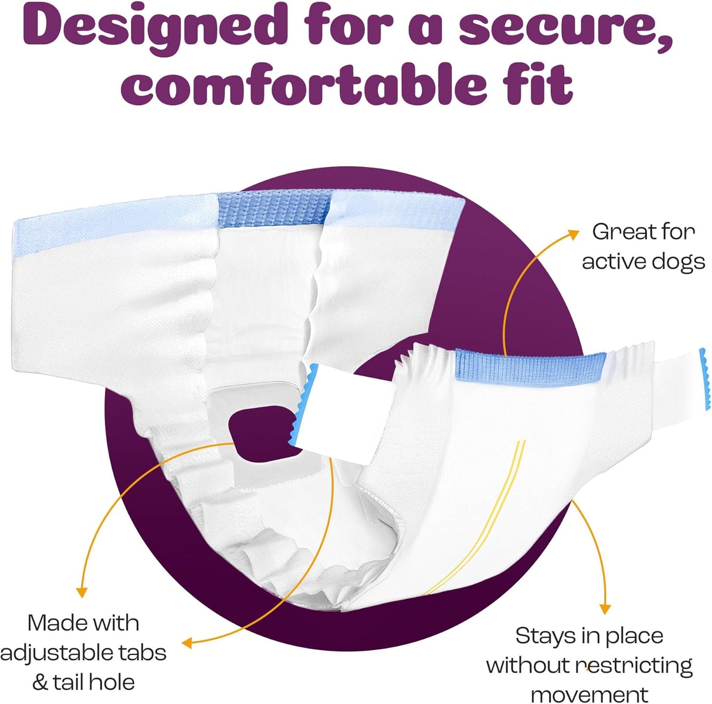 Inspire Pet Care Dog Diapers Female Dogs | Bulk Value Doggie Incontinence, Accidents, for Heat, Pee or Period and Housebreaking (X-Small (100 Count))