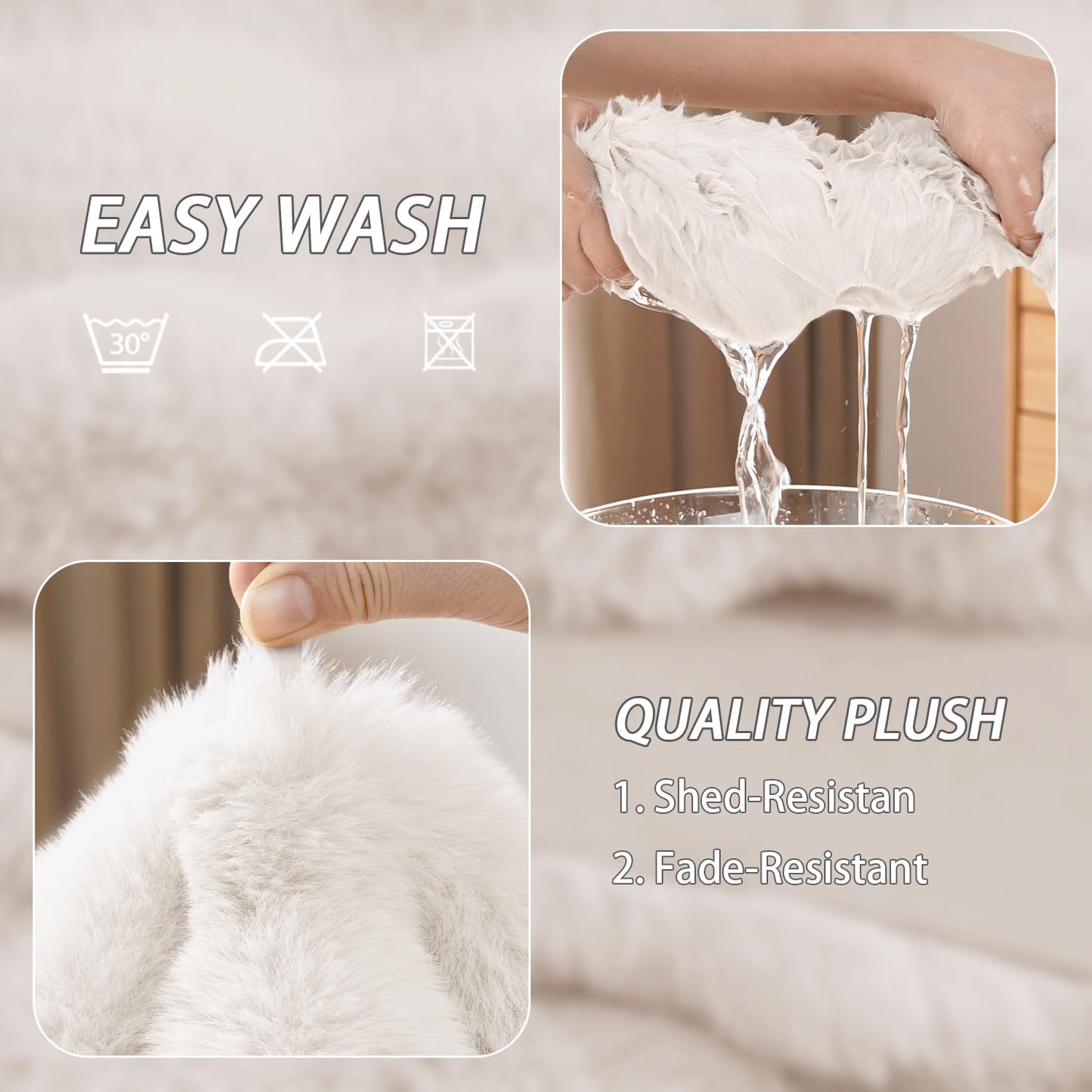 Dog Blanket Ultra Soft Fuzzy Faux Fur Cat Blankets for Indoor Cats Ultra Soft Plush Faux Fur Machine Washable Reversible Pet Throw Protector for Couch Furniture 39"X 30" White