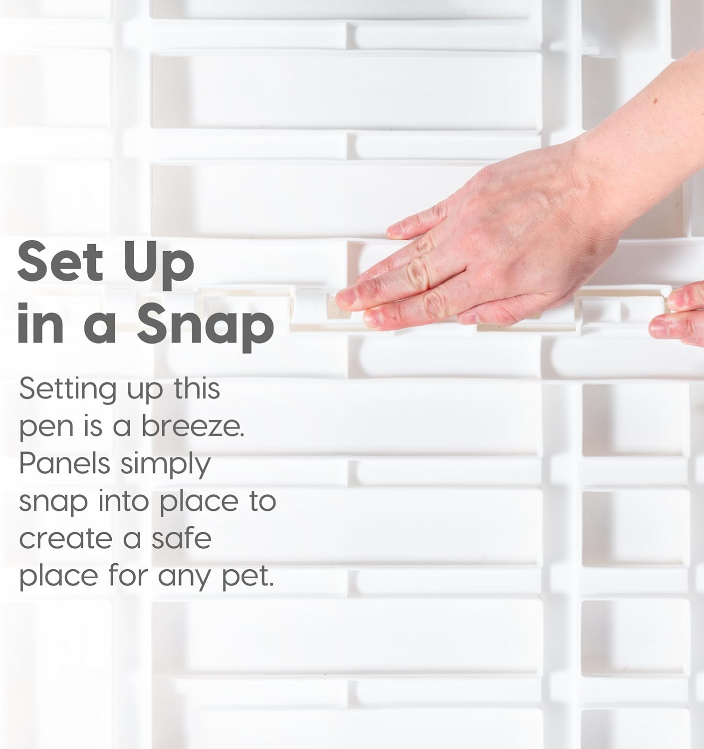 IRIS USA 34" 8-Panel Dog Playpen with Door, 63 x 63 x 35, Puppy Playpen, Dog Play Pen Indoors, Pet Fence, Puppies/Small Dogs, White