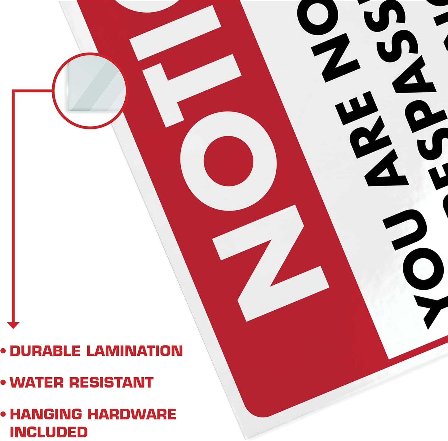 Humorous No Trespassing Sign – No Longer a Trespasser, You Are Now a Target – Laminated Home Security Sign, 8.5" x 11" - ENVISIONED Signage