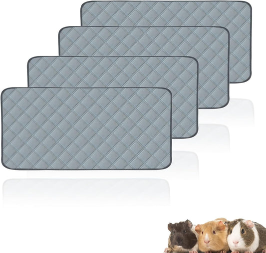 4 Pack Guinea Pig Cage Liners Washable Guinea Pig Bedding Super Absorbent | Waterproof | Non Slip| Reusable Guinea Pig Pee Pads for Small Animals Rabbit Hamster Rat - for Midwest 48" x 24"