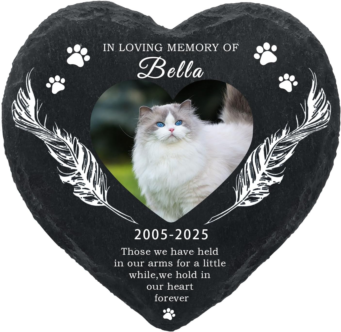 Dog Memorial Gifts for Loss of Dog Cat,Personalized Pet Memorial Stone with Photo Name,Custom Pet Remembrance Gifts,Cat Memorial Sympathy Gift,Dog Passing Away Gifts,Memorial Plaques for Dogs