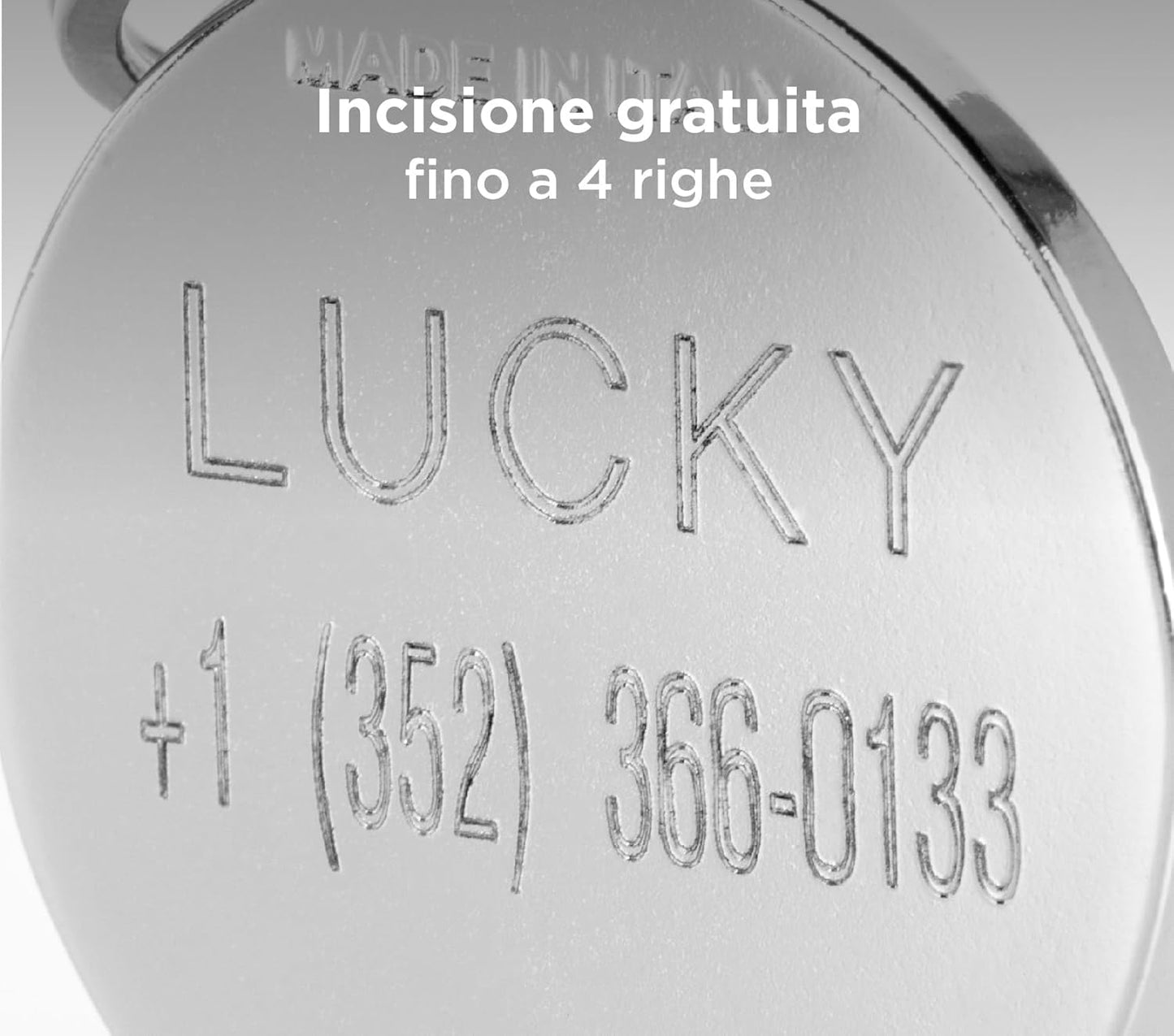 My Family Personalized Pet ID Tag Made in Italy, Medium Circle The Queen, Free Engraving, Hand Enamelled, Charms Collection
