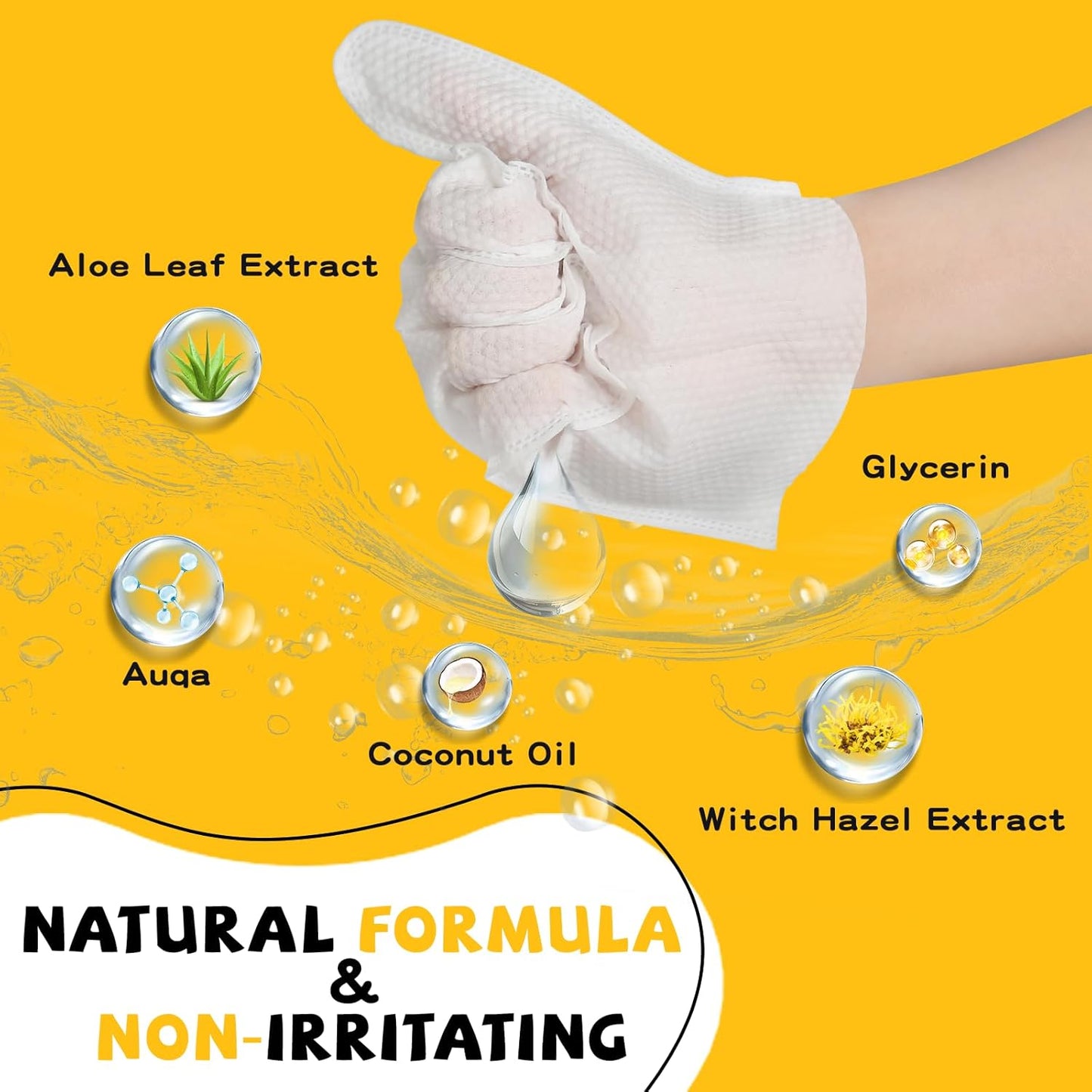 Pet Glove Wipes for Dogs Cats Disposable Dog Wipes Cleaning Deodorizing for Fur Paws and Butt Rinse Free Shampoo Mittens Cat Grooming Bath Wipes 30PCS