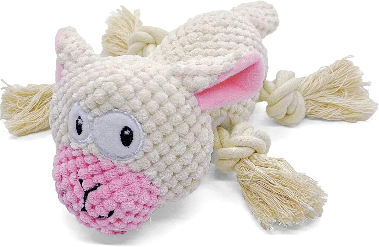 AIMETING Dog Toys, Durable Dog Chew Toys, Dog Squeak Toy with Fun Crinkle Paper, Plush Toys Suitable for Small, Medium, Large Dogs (Sheep)