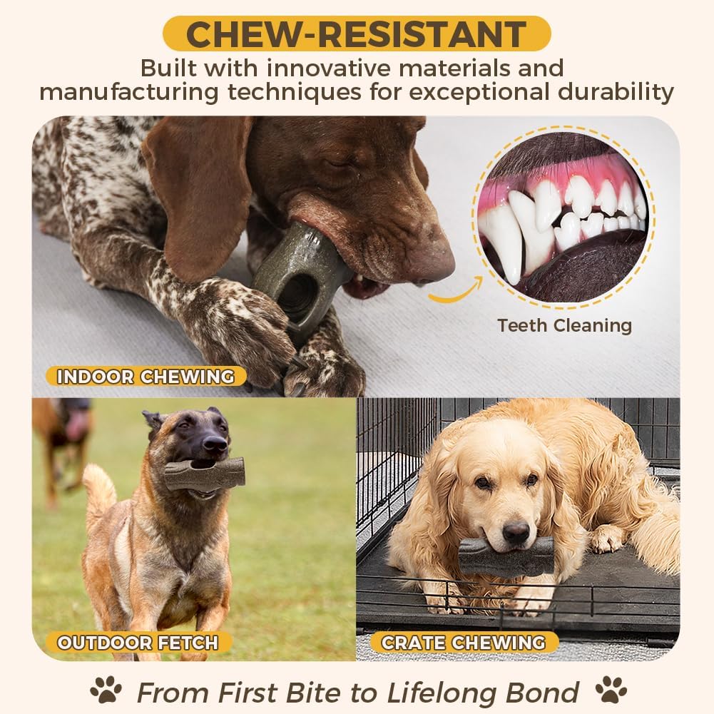 Dog Frozen Treat Toys to Keep Them Busy - Interactive Dog Puzzle Toys with Frozen Mold, Indestructible Aggressive Chew Toys for Large Dogs, Food Grade-Easy to Clean-Reduce Anxiety-Safe Chewing