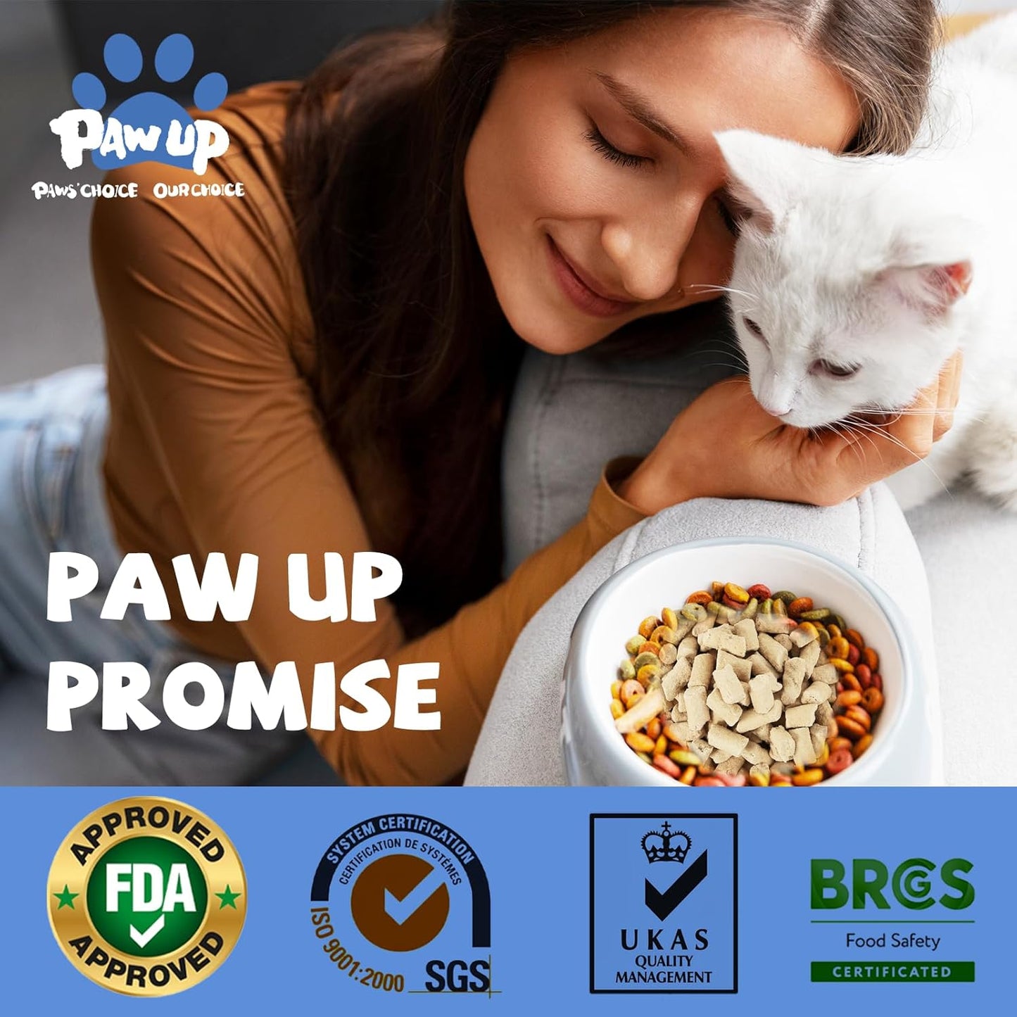 Freeze Dried Raw Dog Food, Chicken & Salmon Recipe Dog Food Topper, High Protein, Rawhide Free, Gluten&Grain Free for Dogs, Cats, 5.3oz