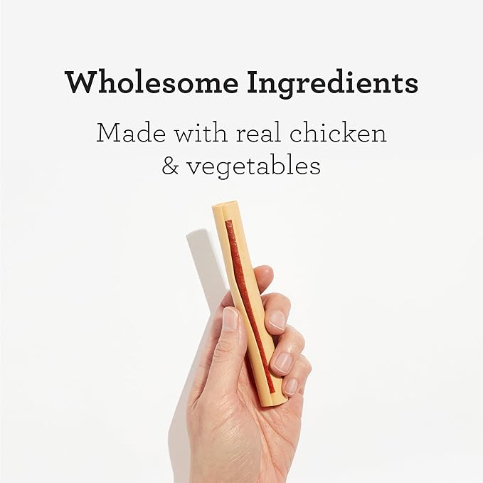 DreamBone DreamSticks, Rawhide Free Dog Chew Sticks Made with Real Chicken and Vegetables, 9 Sticks