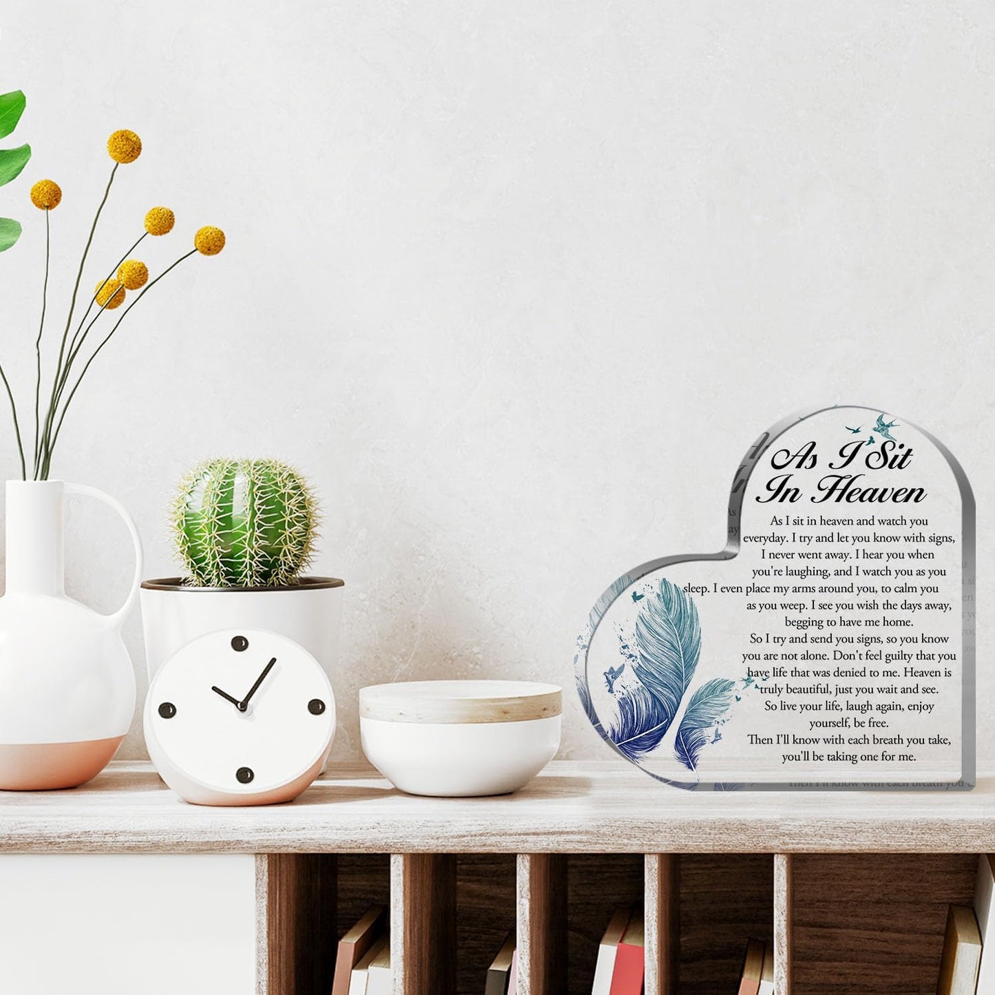 Sympathy Gift, Loss of Loved One Loss of Family Member Condolence Gifts, Memorial Gift, Bereavement Gift Acrylic Heart, Condolences Gift Sympathy Table Decorations Loss of Loved One of for Remembrance