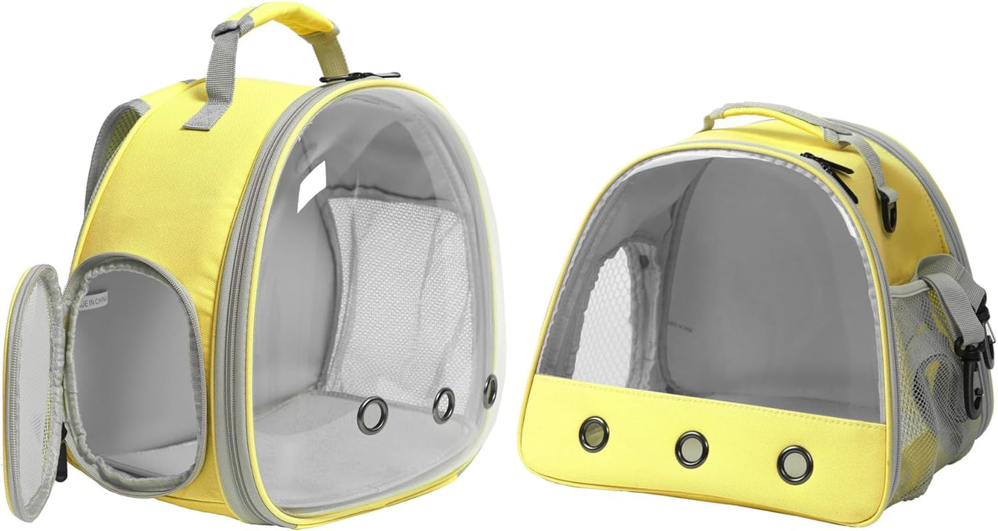 Bearded DragonTravel Cage,Lizards Carrier, Small Animal Travel Carrier for Hedgehog Rat Parrot Bird Guinea Pig, Portable Guinea Pig Travel Bag for 2