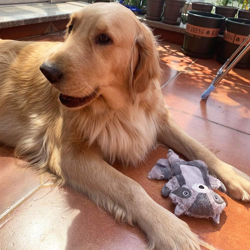 Jalousie Extra-Large Dog Squeaky Toy Interactive Rope Plush Toy for Small Medium Large Breeds Durable Dog Chew Toy (Otter)