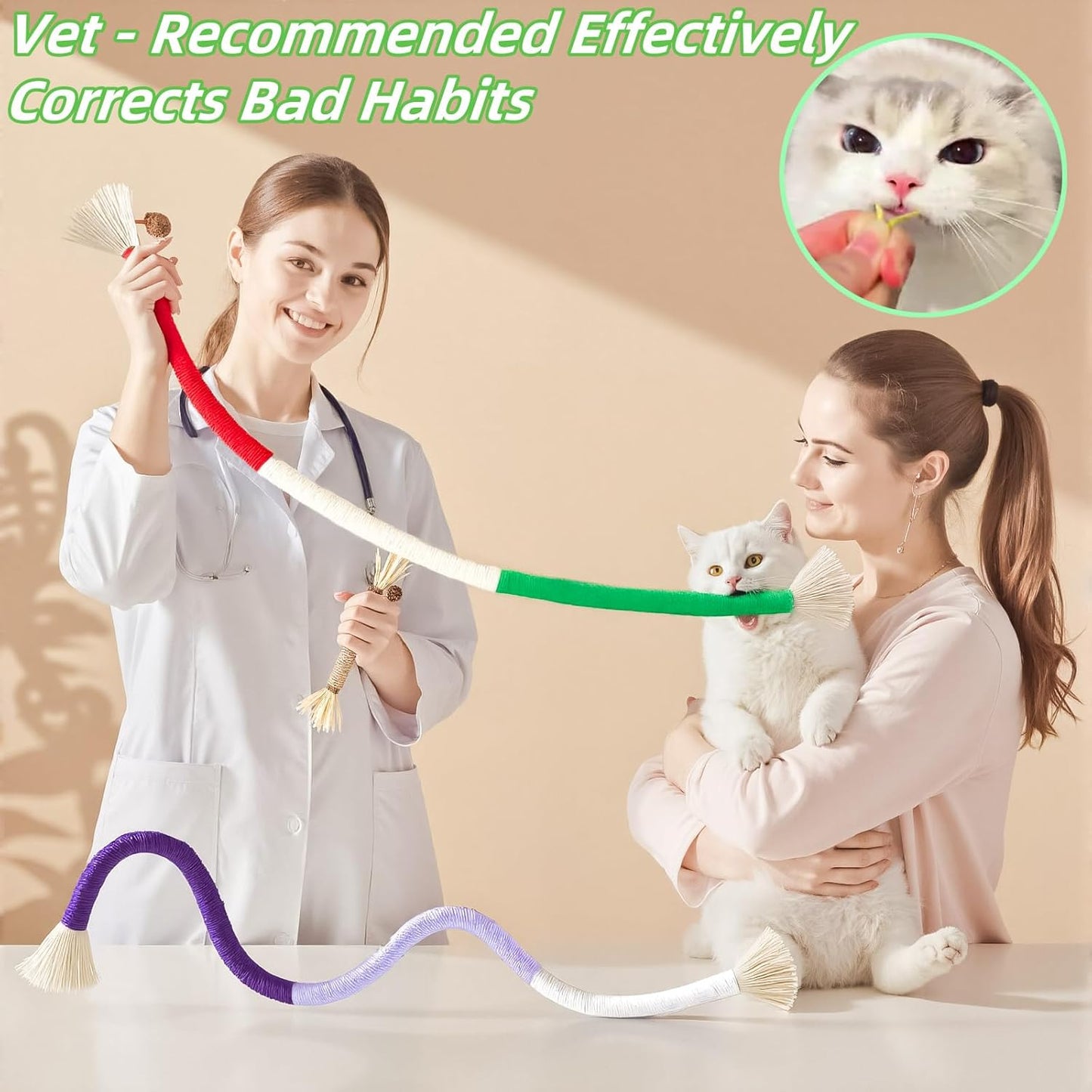 Cat Toys 12Pcs Catnip Toys for Indoor Kitten Cat Silvervine Chew Molar Scratch Cotton Rope Cleaning Teeth Dental Stick Treat Kitty Self Play Kick