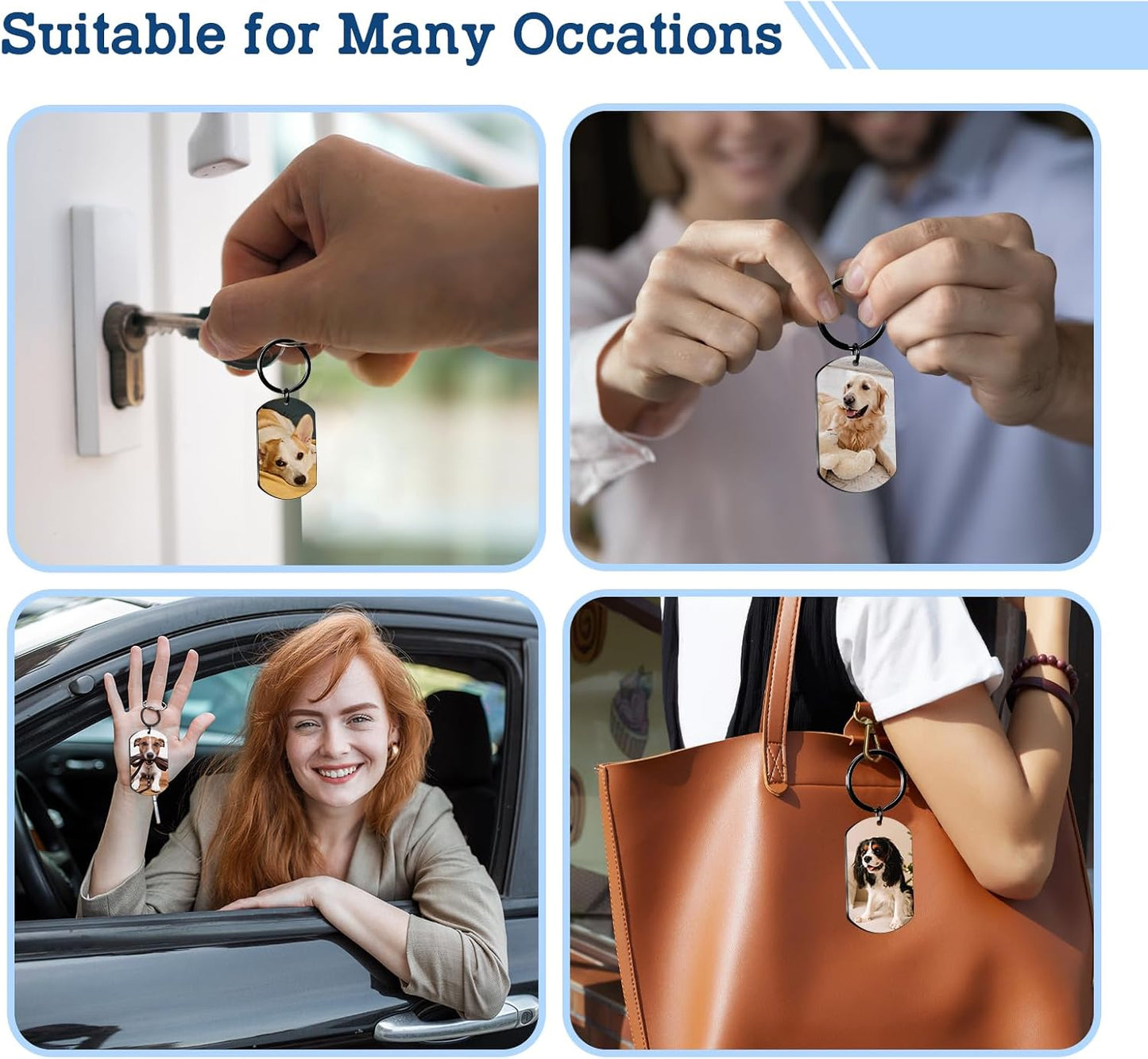 Pet Memorial Gifts for Dogs Cats, Custom Dog Memorial Keychain with Picture and Name,Sympathy Gifts for Loss of Dog,Dog Cat Bereavement Remembrance Passing Away Gifts for Dog Lovers Friends Family