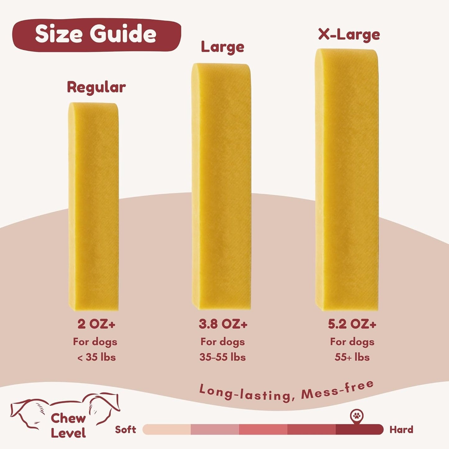 Majestic Pet Himalayan All-Natural Yak Cheese Dog Chews Made with 100% Cows Milk- Long Lasting Dental Chew for Dogs - Healthy Pet Treats (Calm & Joint Wellness, Regular, 1 Pack)