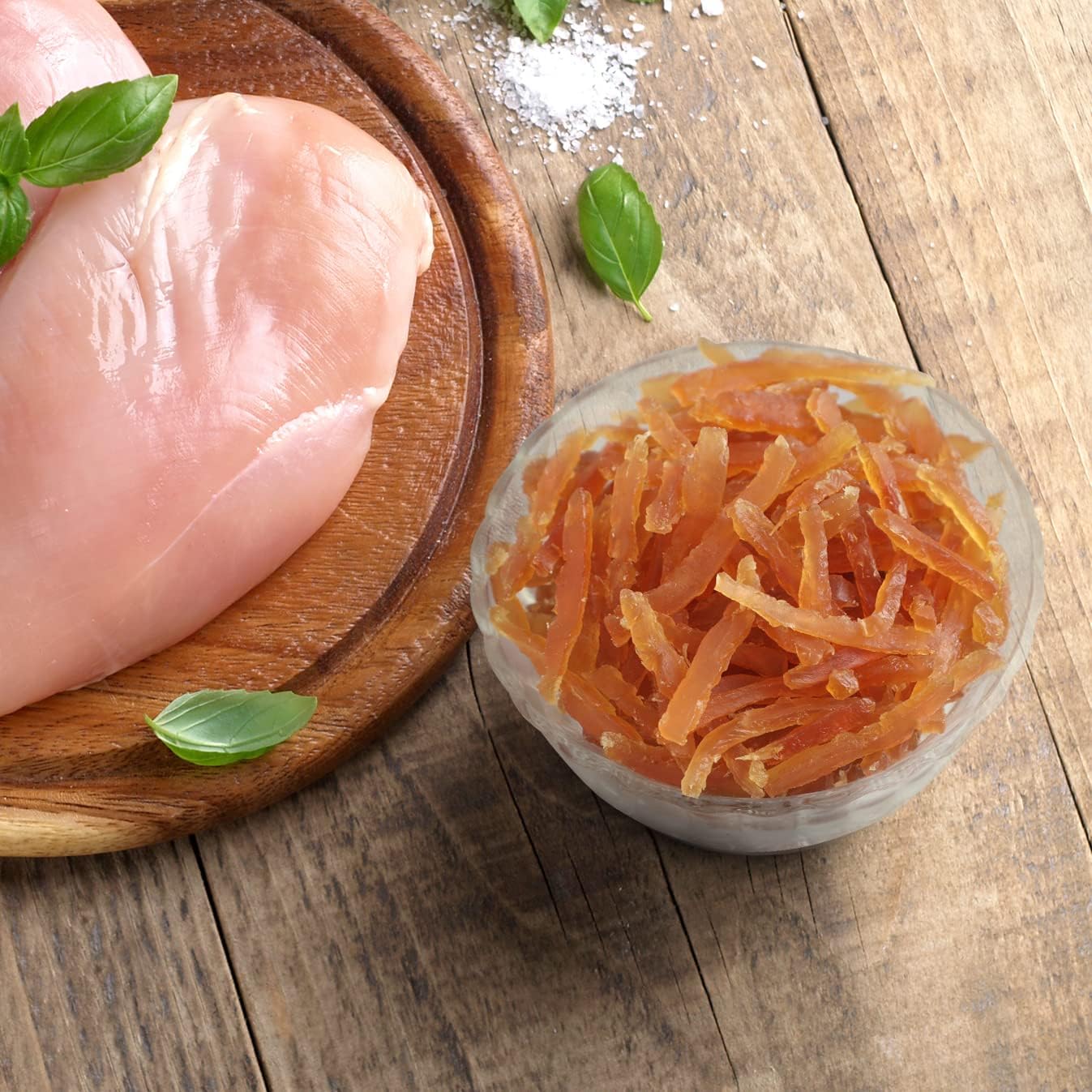 ASMPET Dog and Cat Treats, Chicken Strips, Grain Free Soft Chewy Training Rewards 10.6 OZ