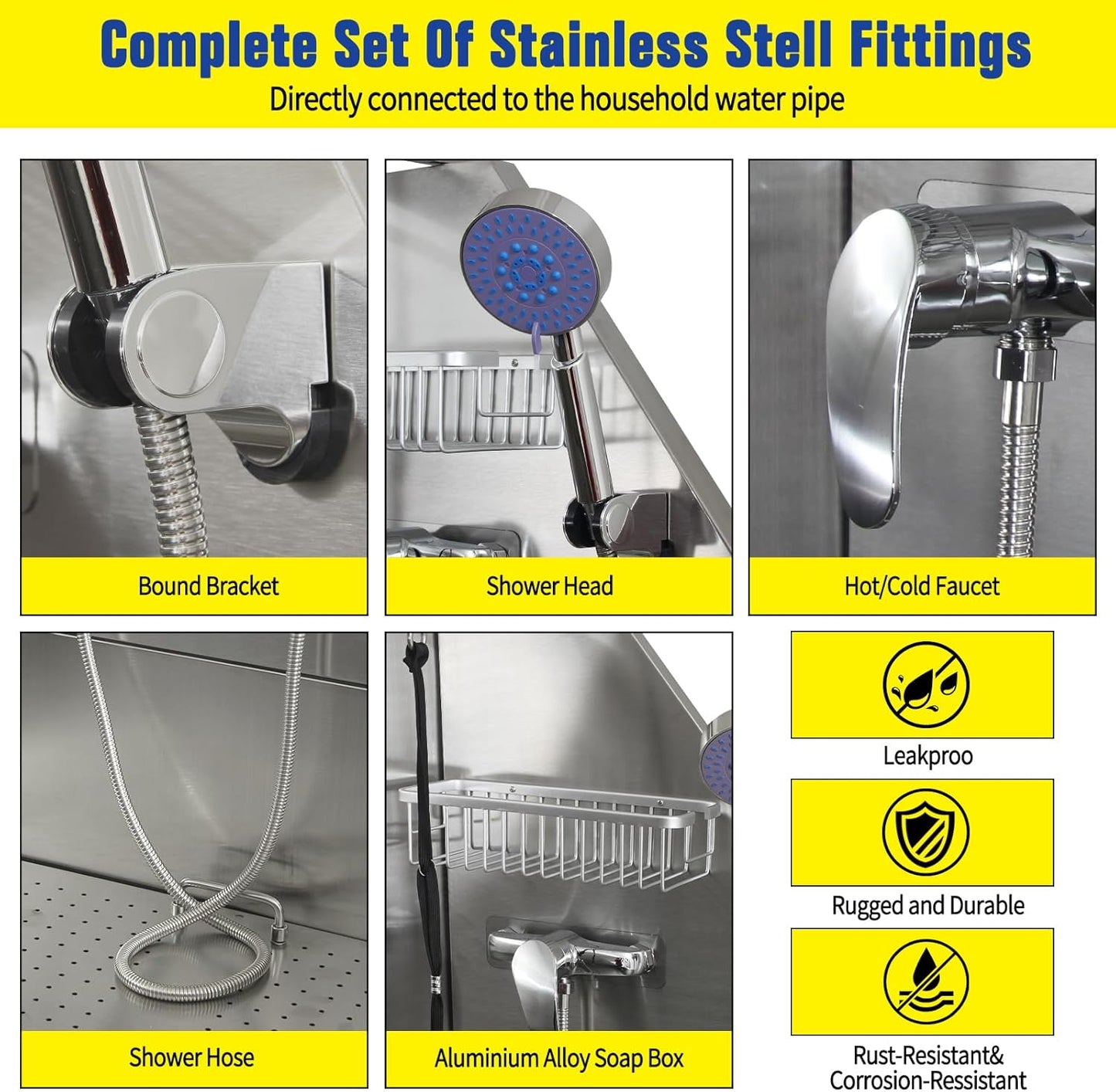 50" Pet Dog Bathing Station w/Ramp, Professional Stainless Steel Cat Grooming Tub w/Soap Box, Faucet,Rich Accessory, Dog Bathtub for Large,Medium,Small Pets, Washing Sink for Home