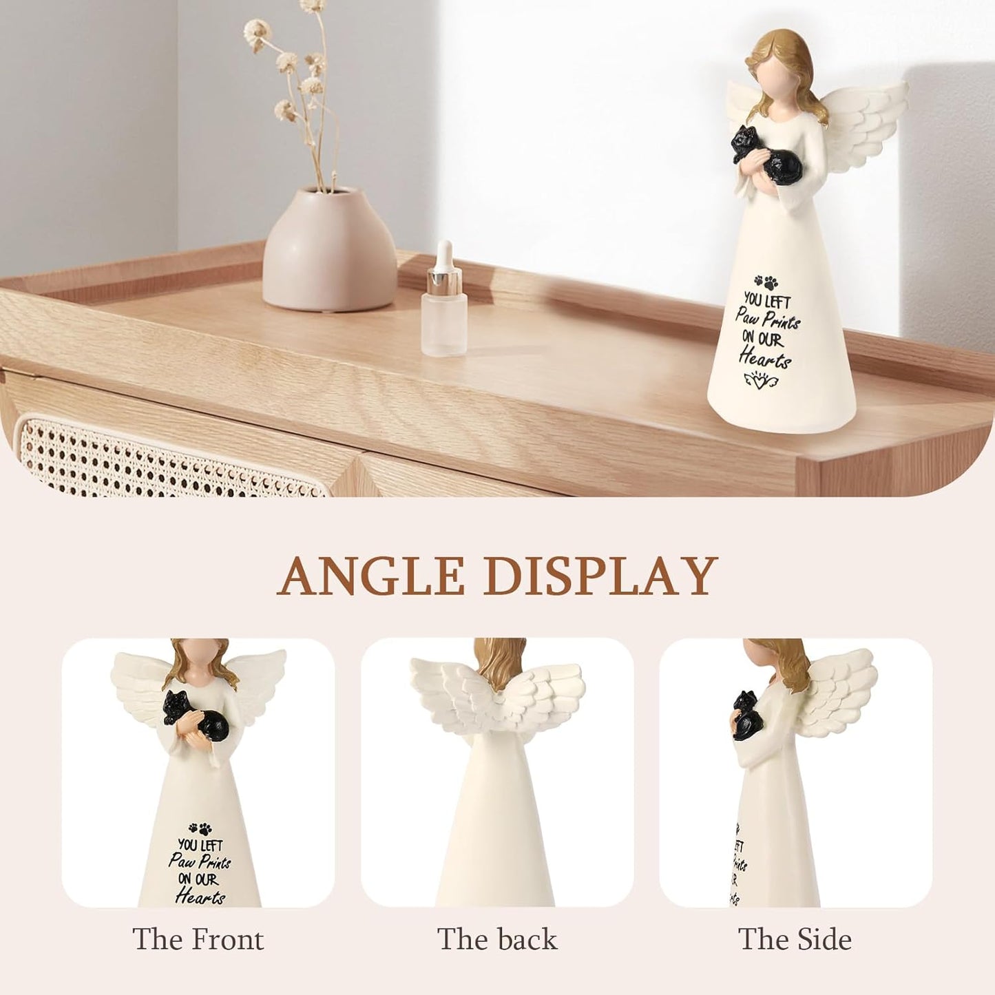 Cat Memorial Gifts for Loss of Cat - Sympathy Gift for Cat Lovers, Pet Memorial Keepsake for Grieving Cat Owners, Remembrance Gifts for Loss of Pet (Black Cat)