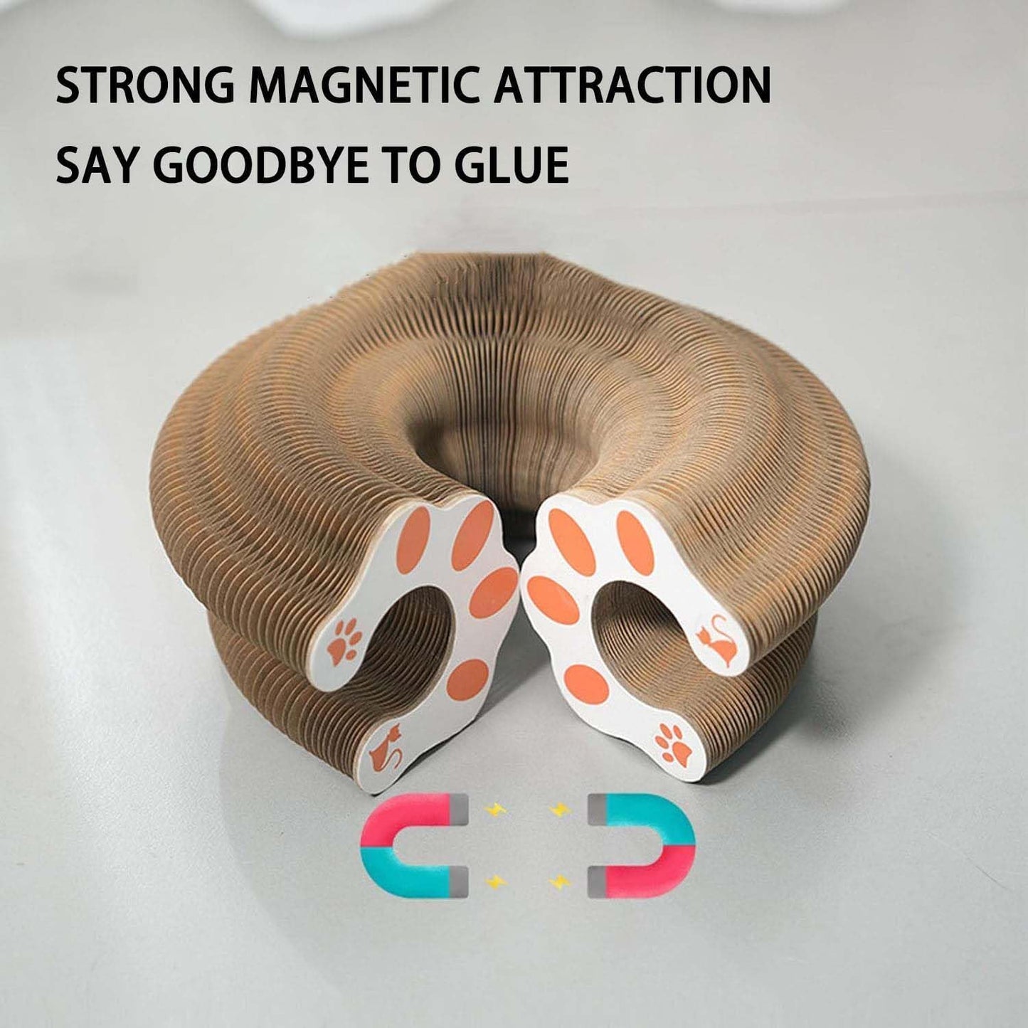 Kitty Curlz, Kitty Curlz Cat Toy, Magic Organ Cat Scratching Board, Snufflepaw Accordion for Cats, Interactive Scratch Pad, Recyclable Cat Scratcher.