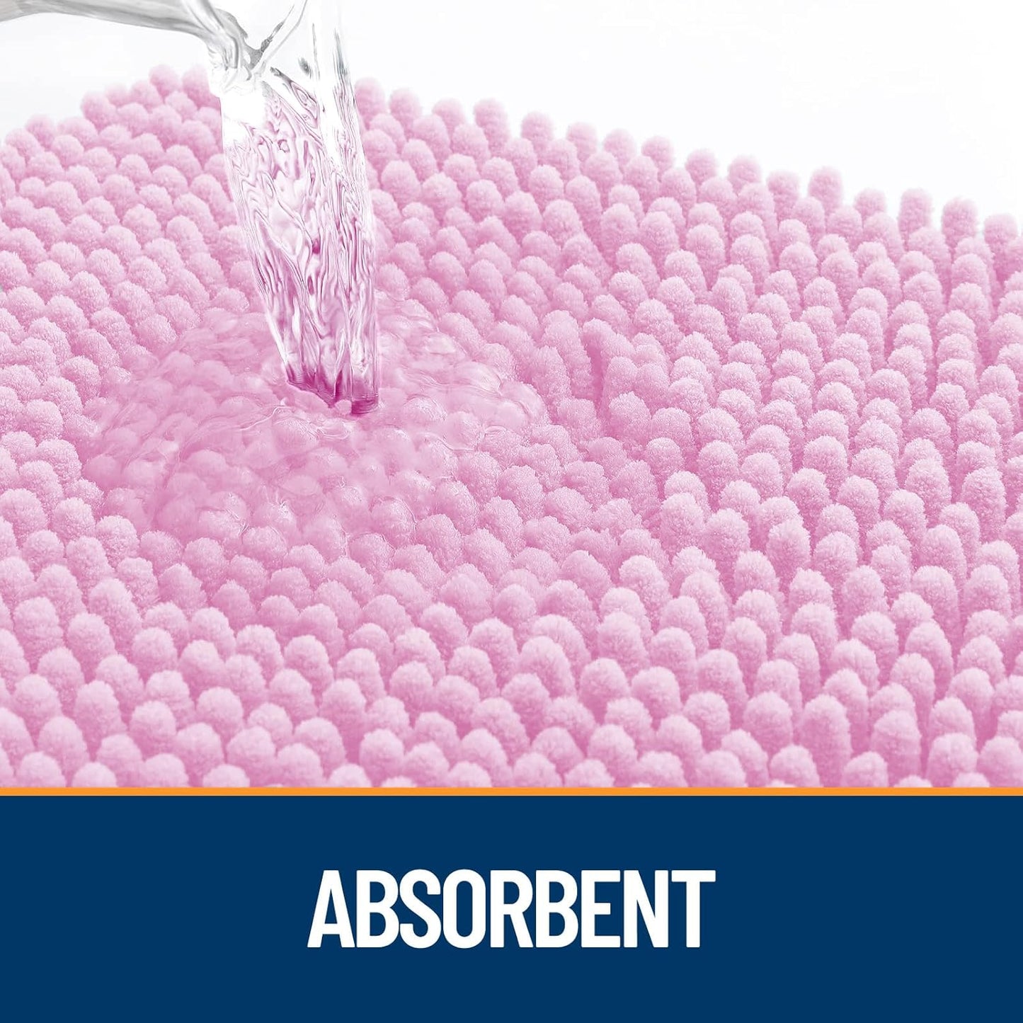 OLANLY Dog Door Mat for Muddy Paws 47x32, Absorbs Moisture and Dirt, Absorbent Non-Slip Washable Doormat, Quick Dry Chenille Mud Mat for Dogs, Entry Indoor Entryway Carpet for Inside Floor, Pink