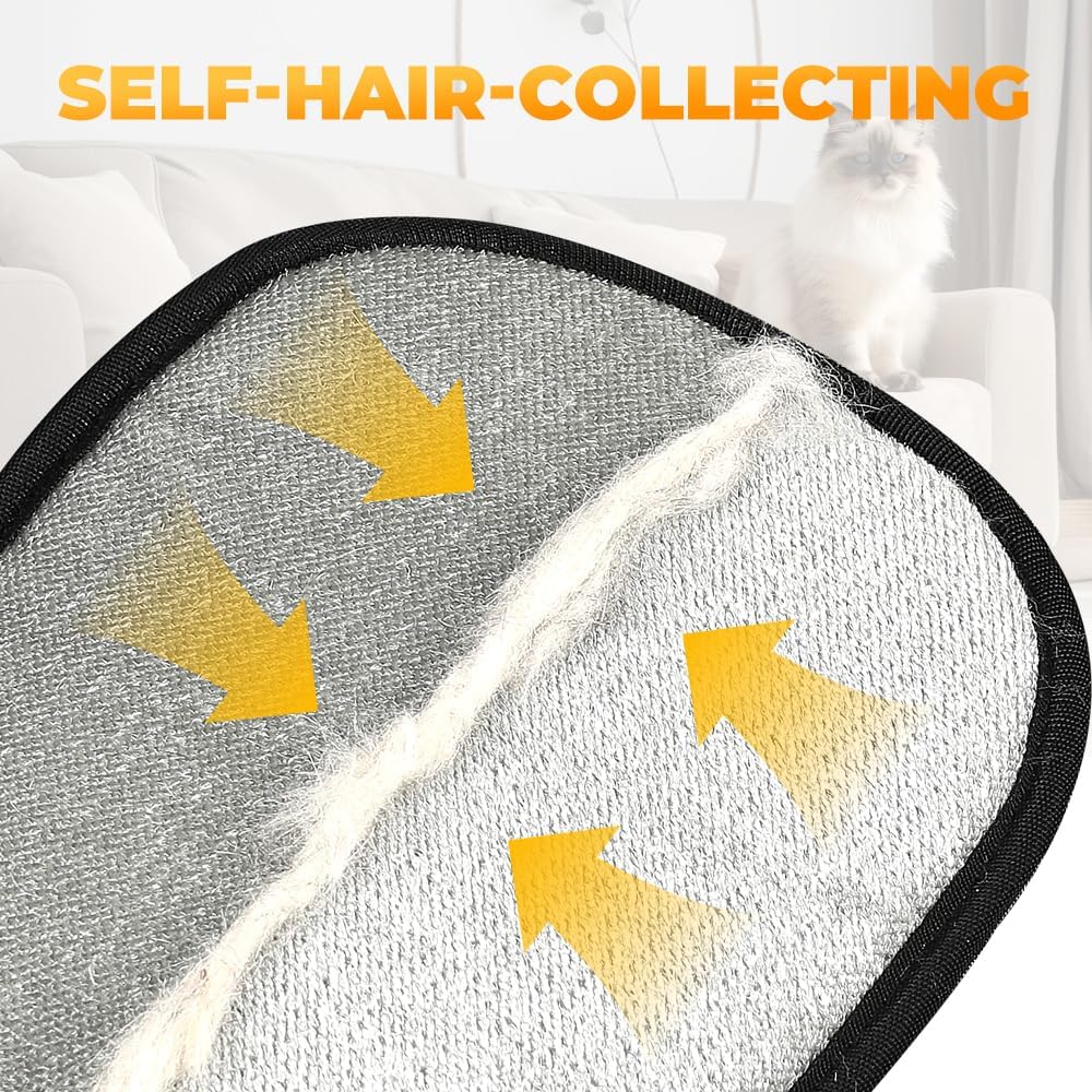 Electrostatic Gloves Pet Hair Removal Glove for Cats & Dogs, 2025 New Pet Hair Remover Glove for Couch, Furniture, Carpet, Curtain, Washable Reusable Animal Fur Removal Tool (2PCS)