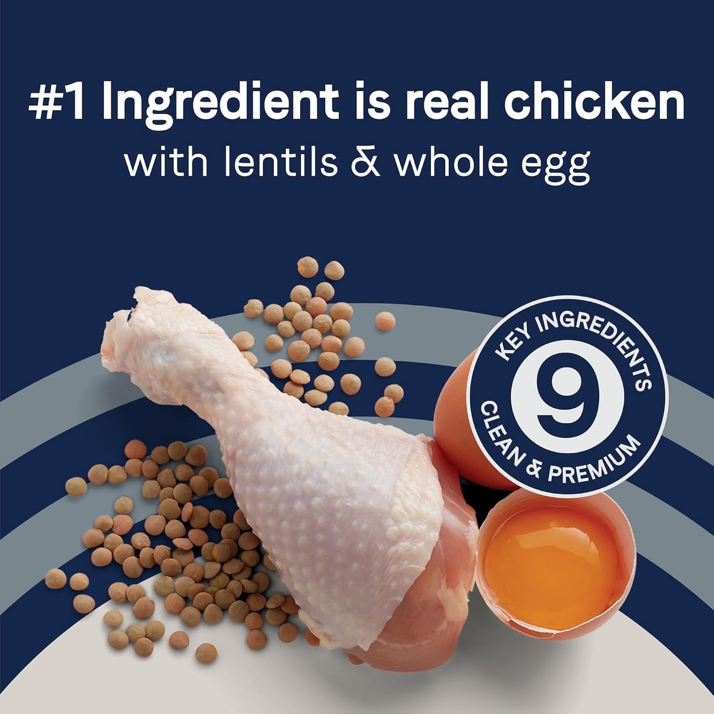 CANIDAE Pure Grain Free Dry Puppy Food, Real Chicken, Lentil & Whole Egg, 4 lbs. (Pack of 2)