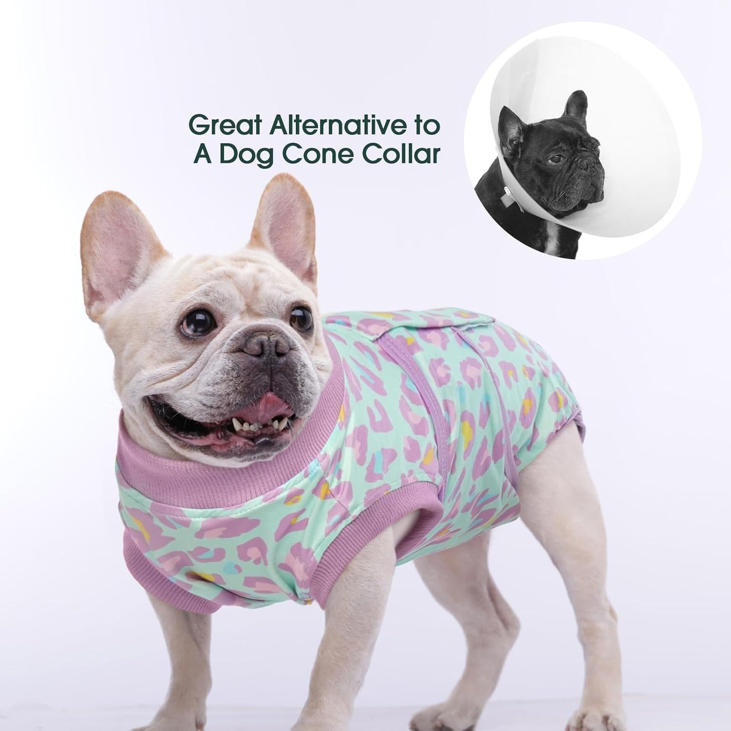 Kuoser Dog Recovery Suit for Dogs After Surgery,Professional Surgical Onesie for Female Male Dogs Spay Neuter,Soft Dog Surgery Suit Bodysuit for Abdominal Wounds Skin Disease,Light Purple Leopard 2XL