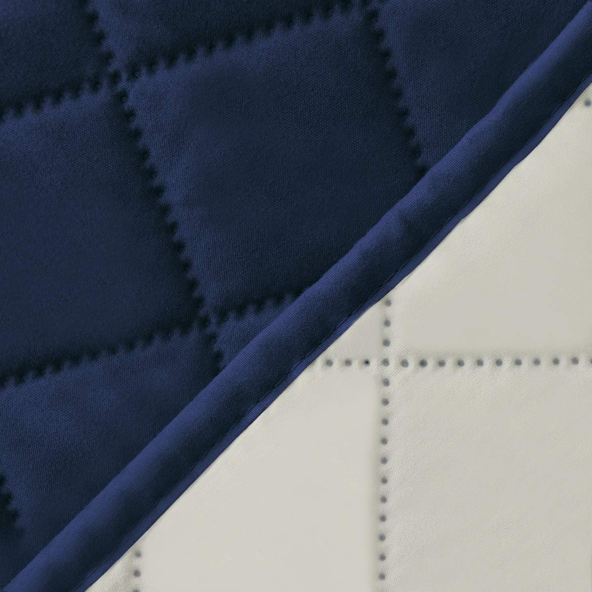 Easy-Going Reversible Oversized Couch Cover for 3 Cushion Couch Sofa Cover for Dogs Water Resistant Furniture Protector Cover with Foam Sticks for Pet Cat (Oversized Sofa, Navy/Ivory)