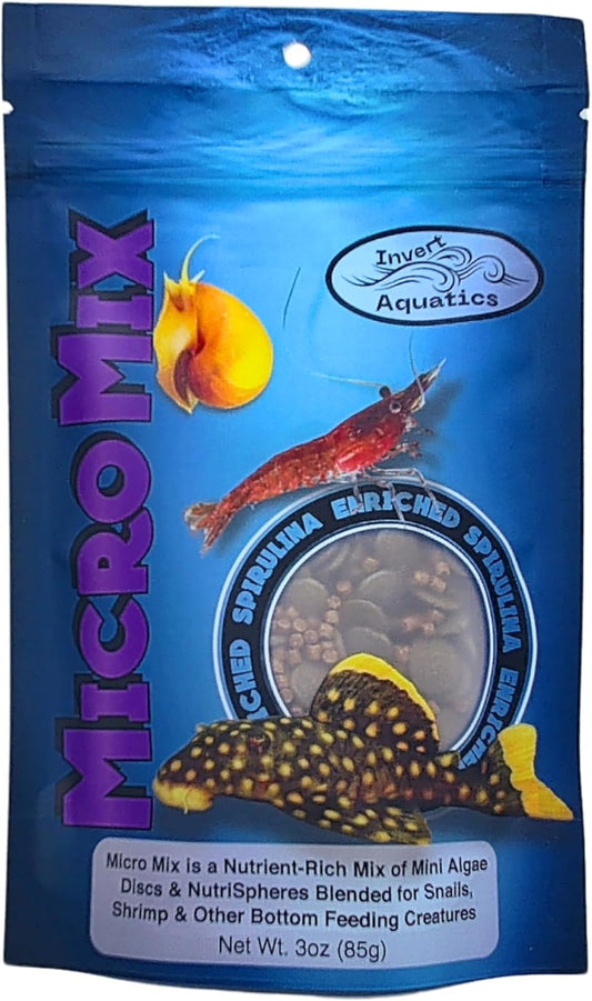 Micro Mix - Sinking Blended Diet for Snails, Shrimp & Bottom Feeding Fish (3 oz (85g))