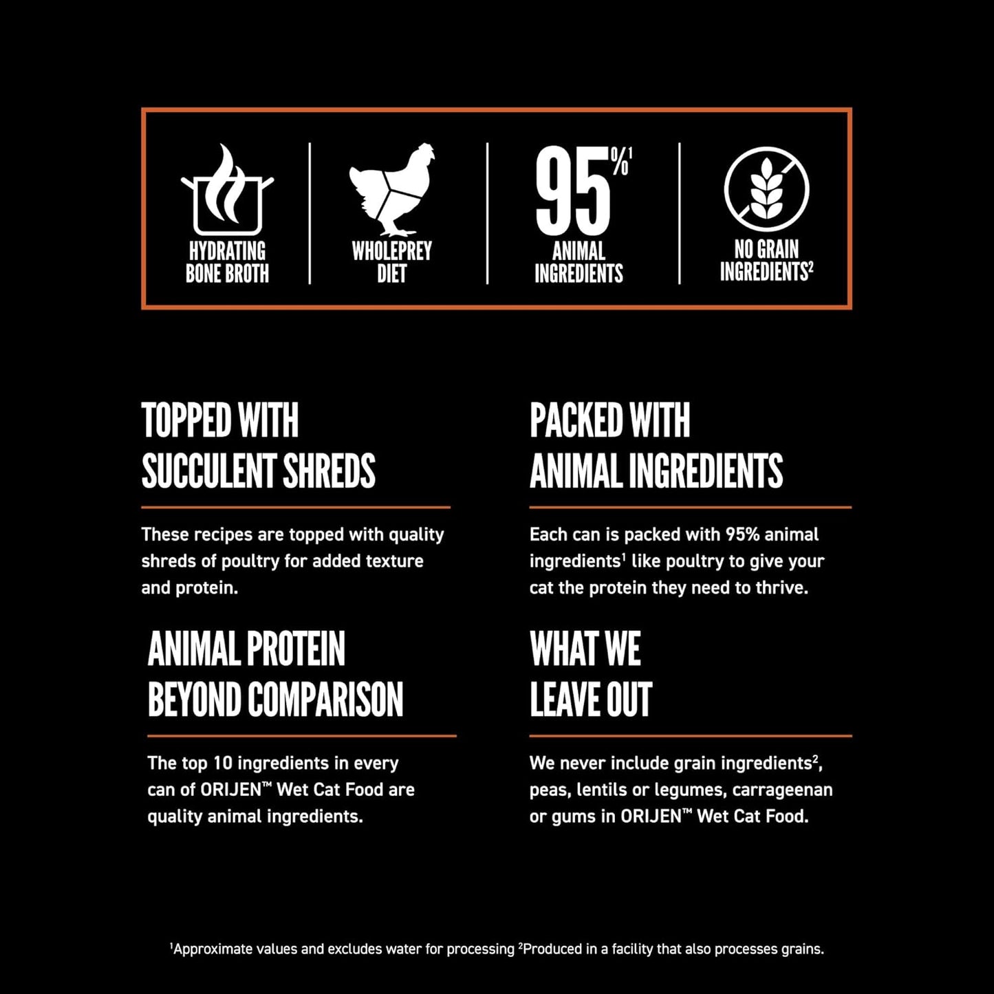 ORIJEN Chunks & Shreds Wet Cat Food Duck & Liver Entrée 3oz Cans (12 Count)