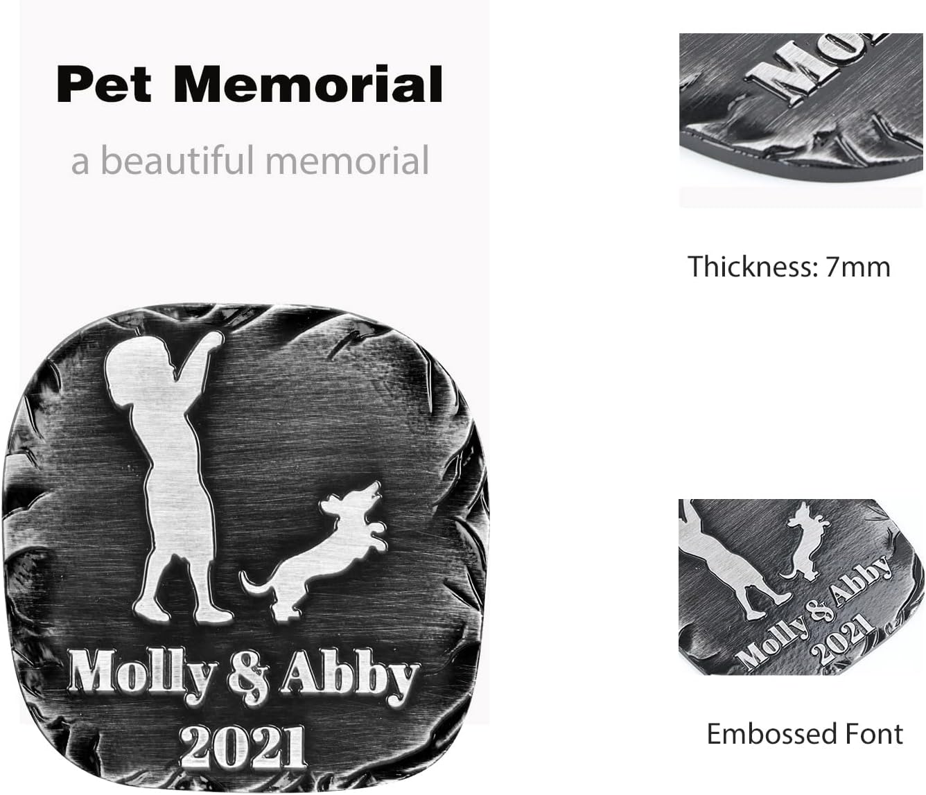 Pet Memorial Stone Cat Dog Pet Memorial Personalized Pet Grave Markers Customized Pet Grave Markers with Pet Name are a Sympathy Gift for The Loss of a Pet (Acrylic)