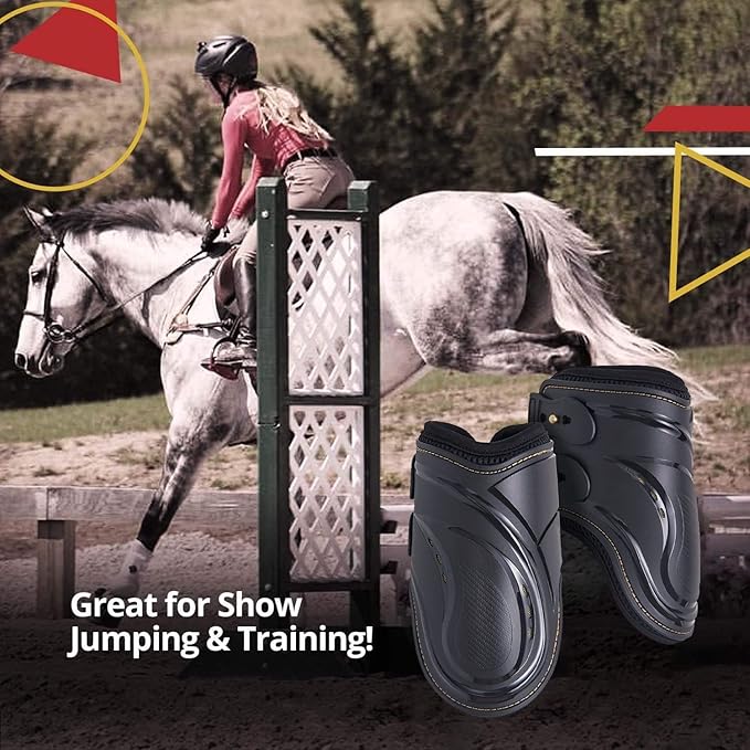 Kavallerie PRO-K Soft No Turn Bell Boots Ultimate Hoof Protection, with Anti-Spin Fastening System, Durable & Prevents Overreaching