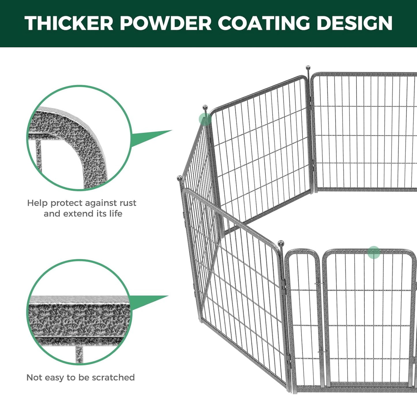 FXW Aster Dog Playpen Designed for Yard, 32inch 24 Panels