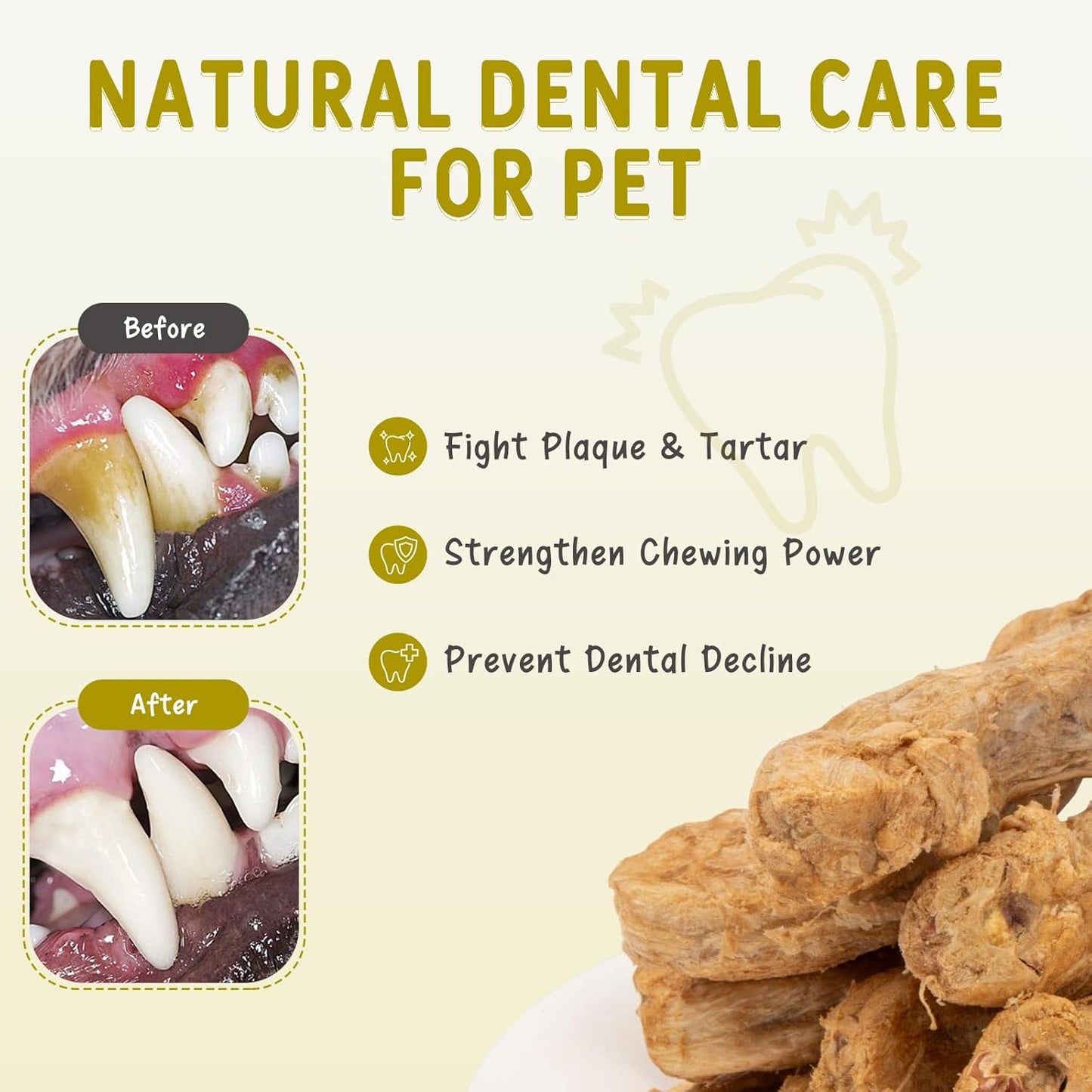 Freeze Dried Chicken Necks Treats for Dogs & Cats, Single Ingredient, Premium Quality High Protein Training Treats, Grain Free, Gluten Free, Filler Free, Supports Bone, Teeth & Joint Strength