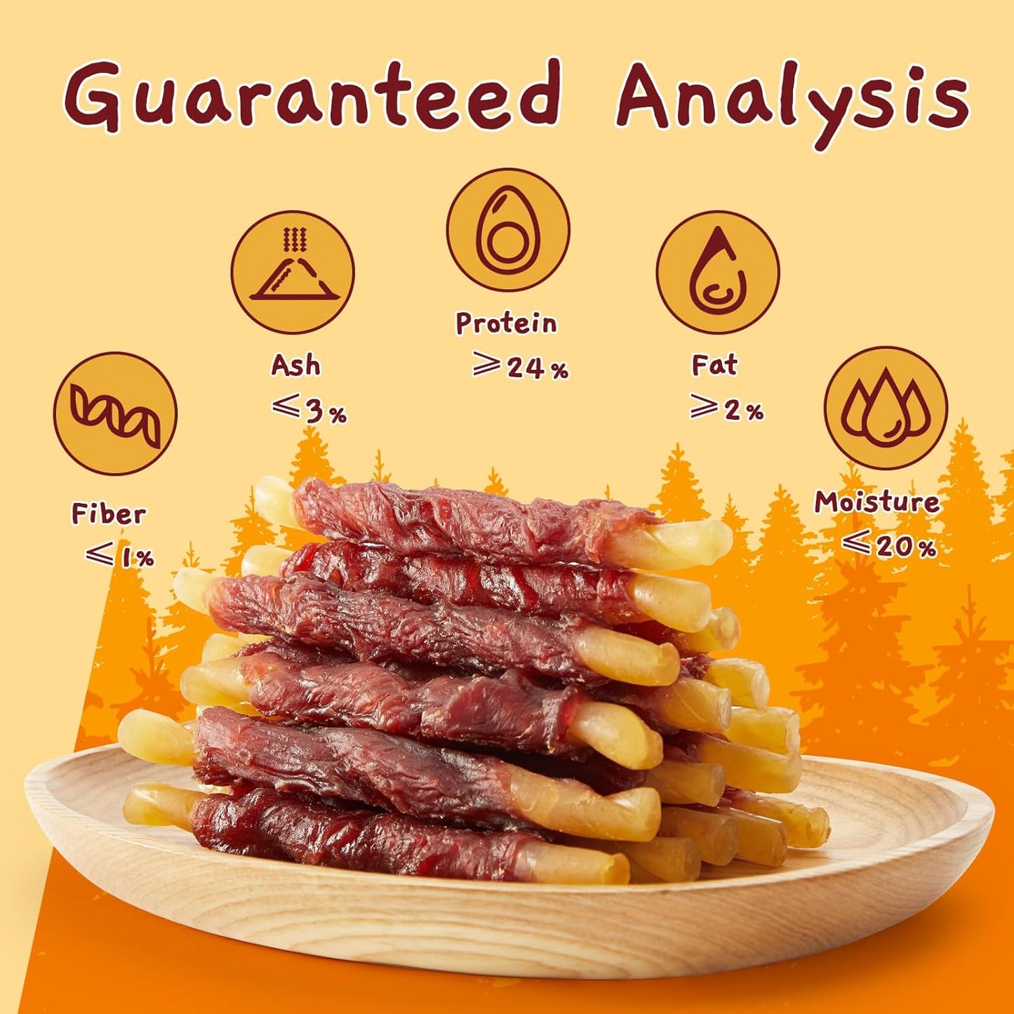 Jungle Calling Duck Wrapped Cod Sticks Dog Treats, Rawhide Free Training Rewards Snacks for Dogs, Natural Chewy Sticks Treats, 10.6oz