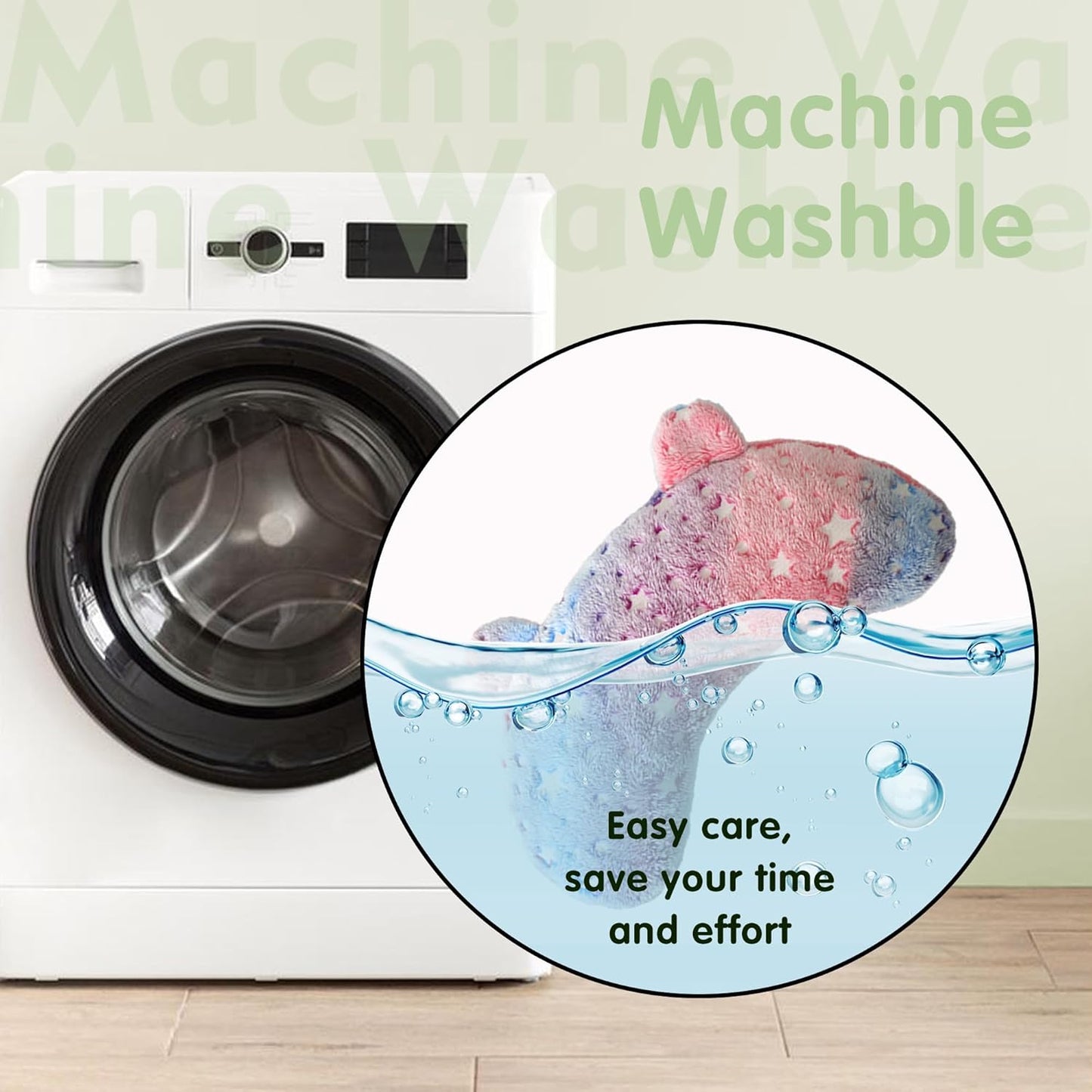 Dog Calming Pillow Glow in The Dark, Soft U-Shaped Pet Pillows for Dogs & Cats, Machine Washable, Dog Neck Pillow, Joint Relief, Better Sleep (Large, Pink)