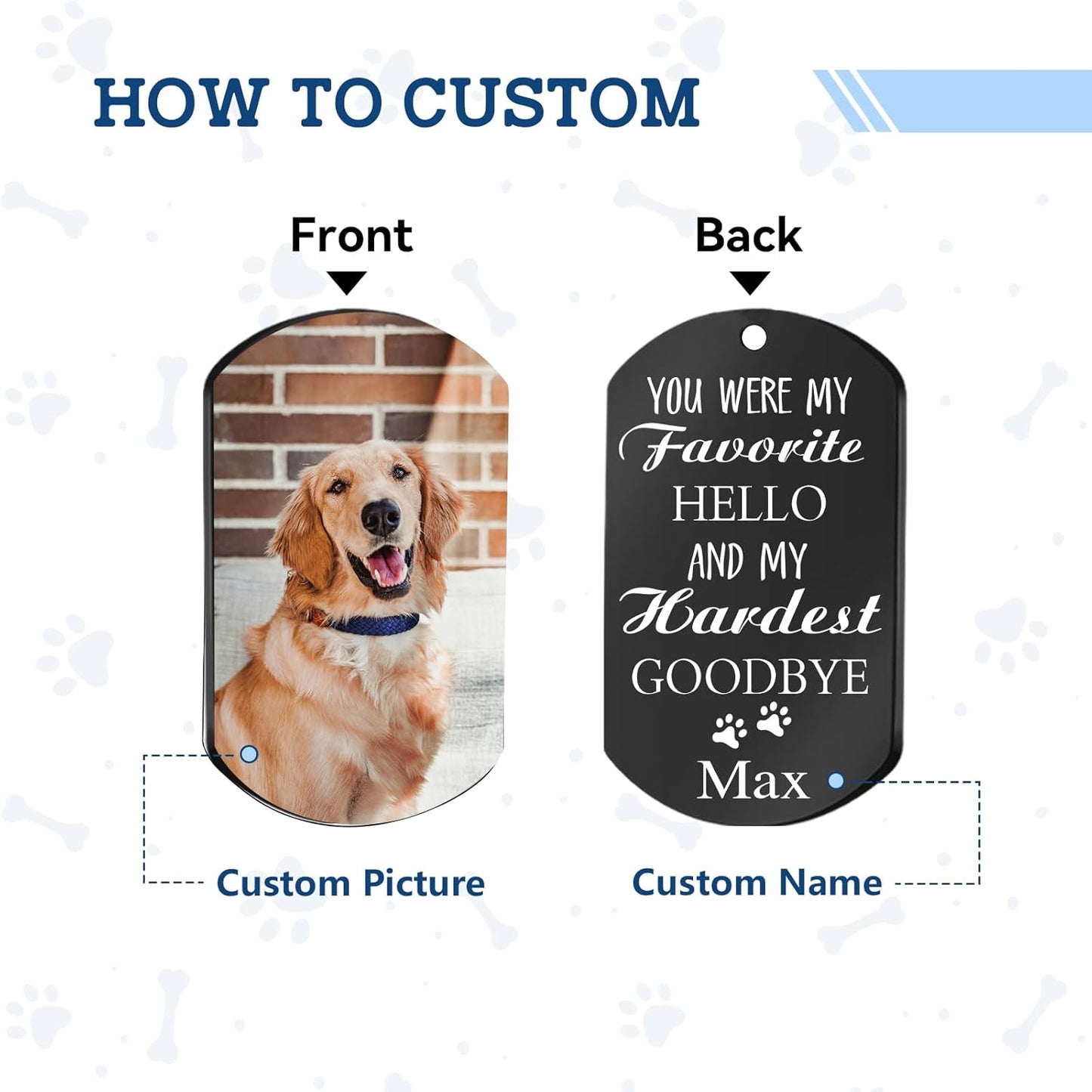 Pet Memorial Gifts for Dogs Cats, Custom Dog Memorial Keychain with Picture and Name,Sympathy Gifts for Loss of Dog,Dog Cat Bereavement Remembrance Passing Away Gifts for Dog Lovers Friends Family