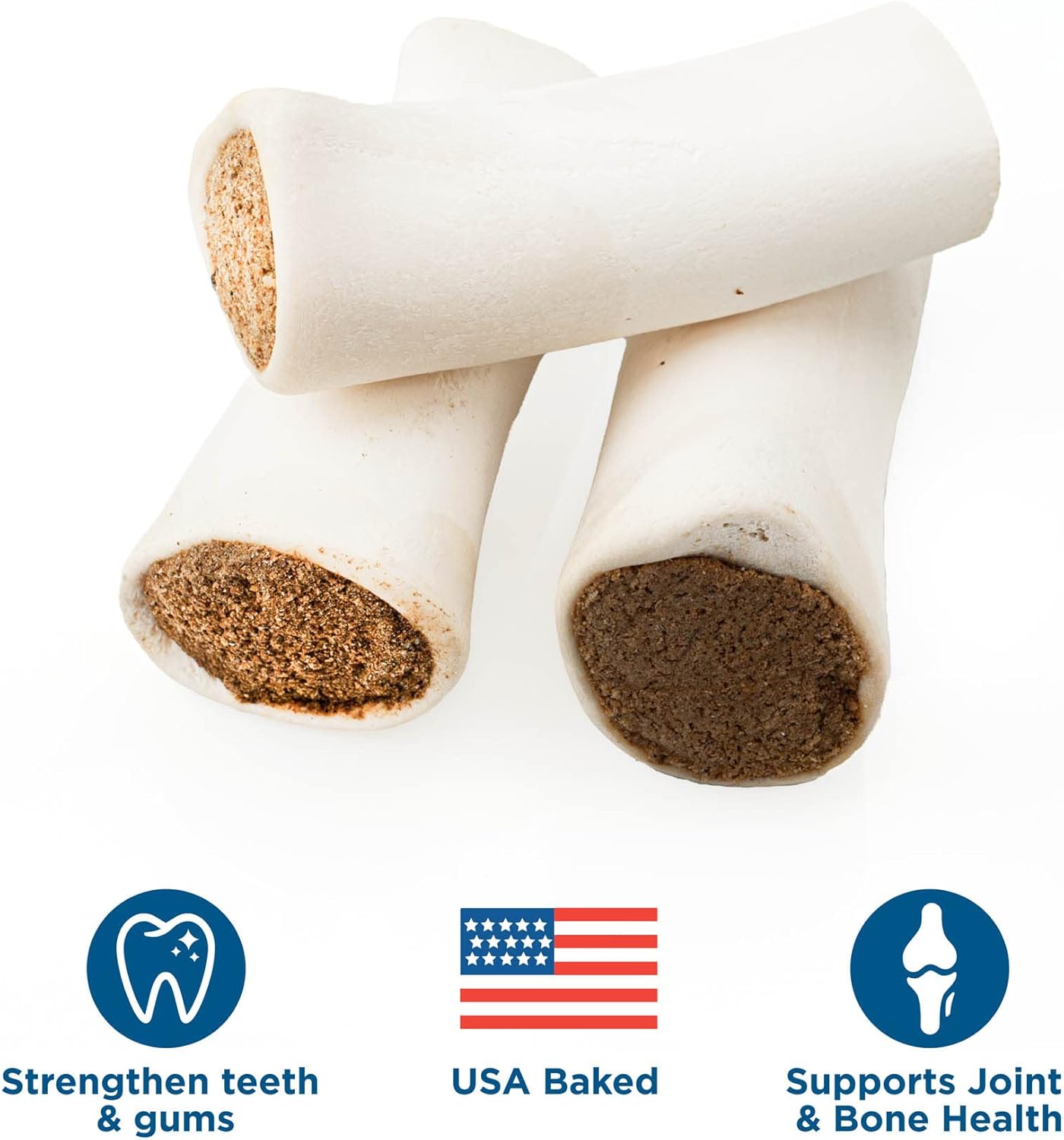 Best Bully Sticks Variety Pack Filled Shin Bones - 5-6 Inch 3 Count (Pack of 1) - Easily Digestible, Long-Lasting, Refillable Snack