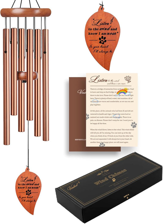 Pet Memorial Wind Chime, Dog Memorial Gifts for Loss of Dog, Pet Loss Gifts, Dog Sympathy Condolence Bereavement Passing Away Gift