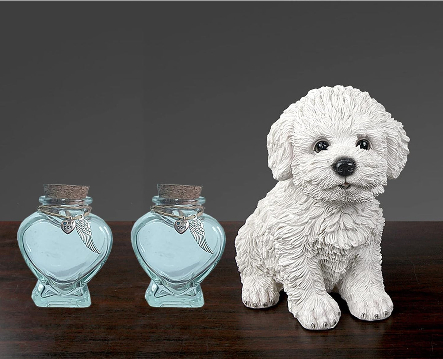 Fight Club memorial bottle for pet hair，Pet fur memorial fur keepsake，dog cat keepsake fur, pet memorial urn (dog*2)