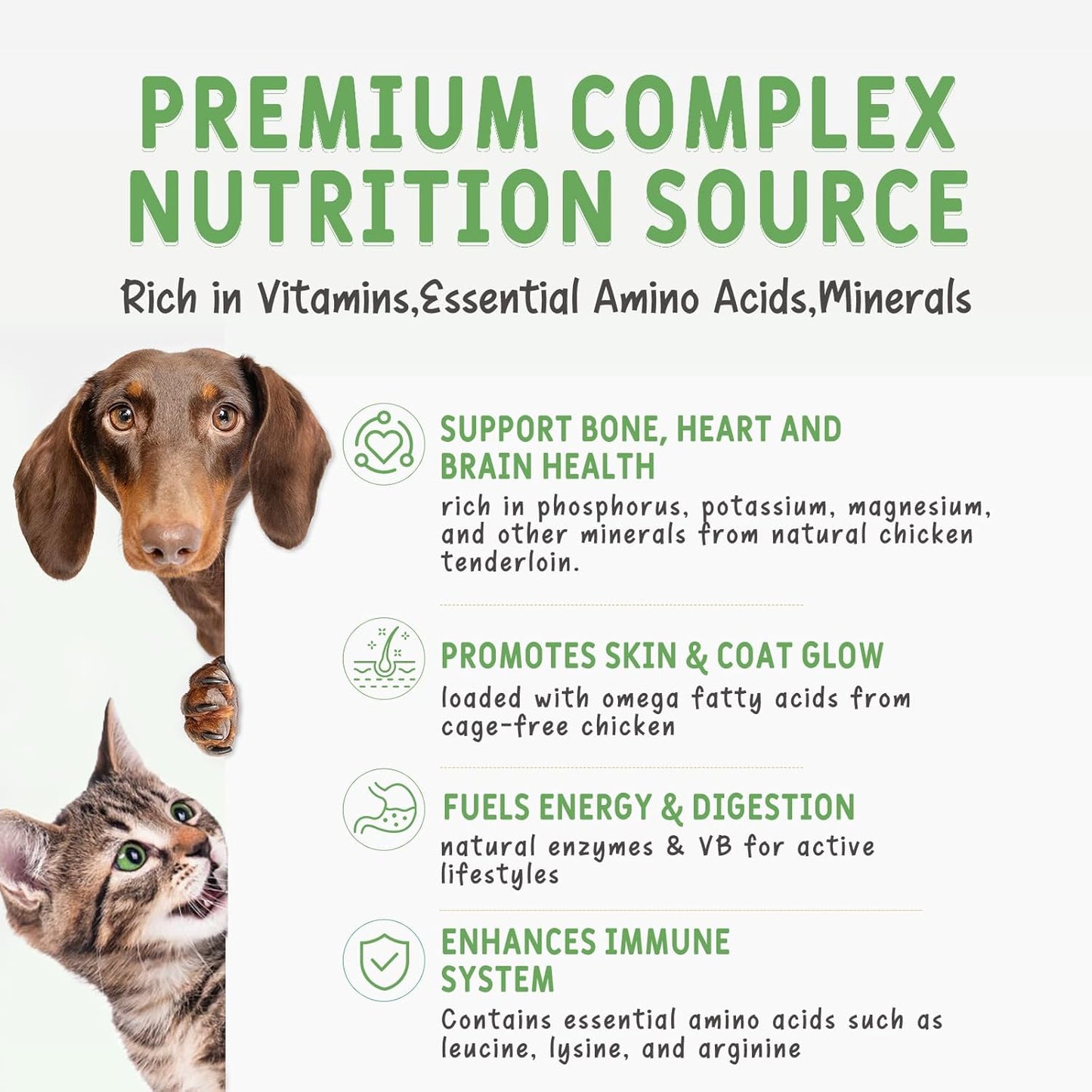 Freeze Dried Chicken Tenderloins Treats for Cats & Dogs, Single Ingredient, Premium Quality High Protein Training Treats, Low Fat for Weight Management, Grain Free, Gluten Free, Filler Free