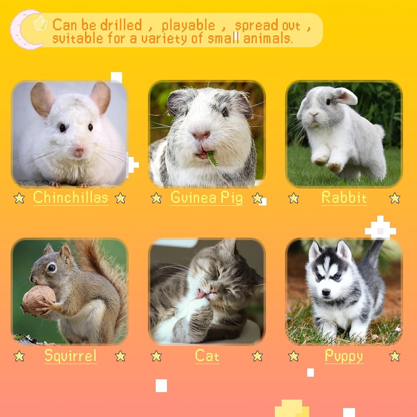 BWOGUE Bunny Tunnel Bed, 2-in-1 Collapsible Tunnel Tubes Toys with Removable Mat Hideout for Cats Kittens Rabbits Guinea Pigs Kitty