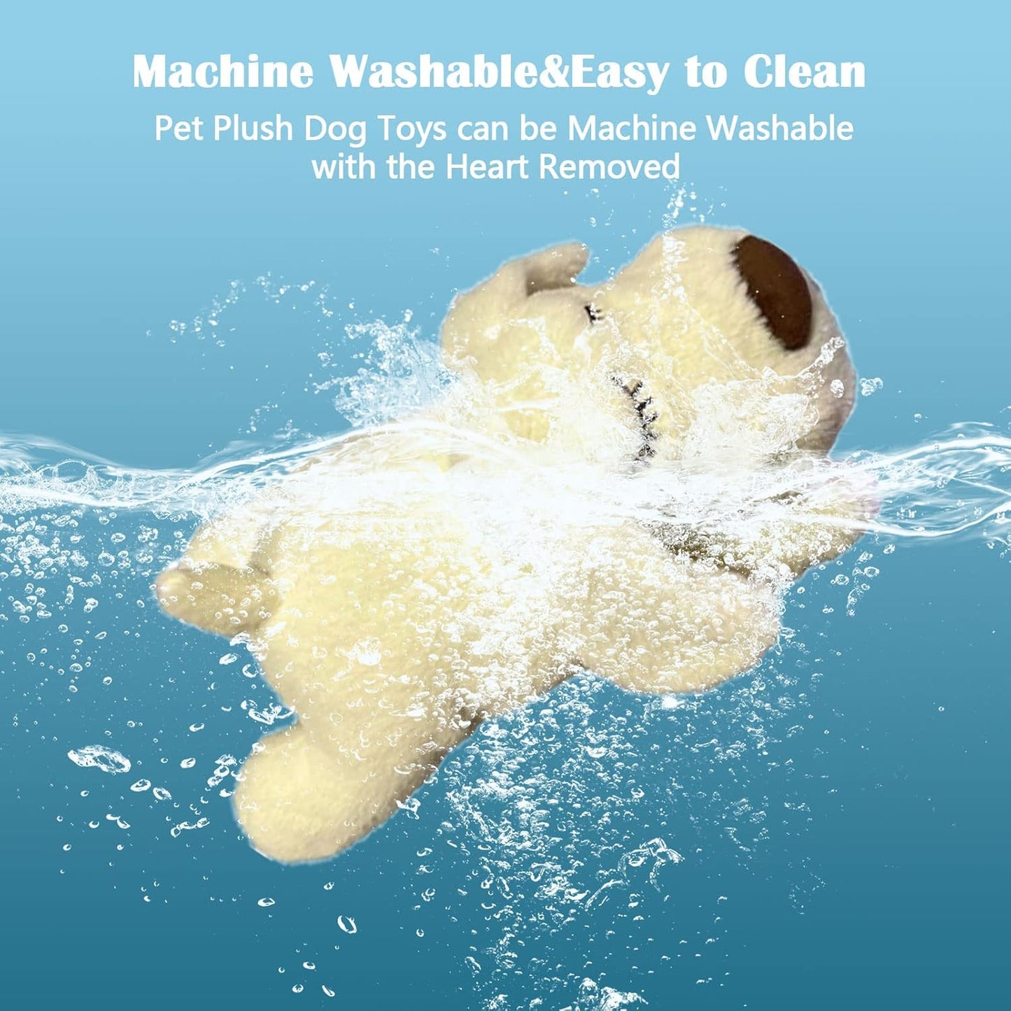 Heartbeat Puppy Toy, Puppy Sleep Aid Toy, Small Dog Training Toys for Separation Anxiety Relief, Pets Plush Toys for Dogs Cats (White)