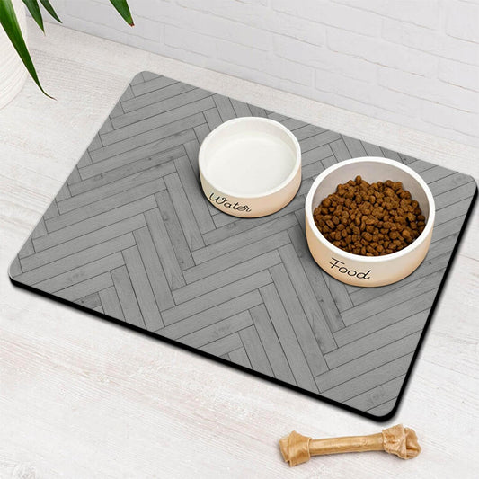 Dog Food Mats for Floors Absorbent, Pet Cat Food Mat - Quick Dry Dog Bowl Mats for Food and Water, Eco-Friendly Boho Pet Supplies