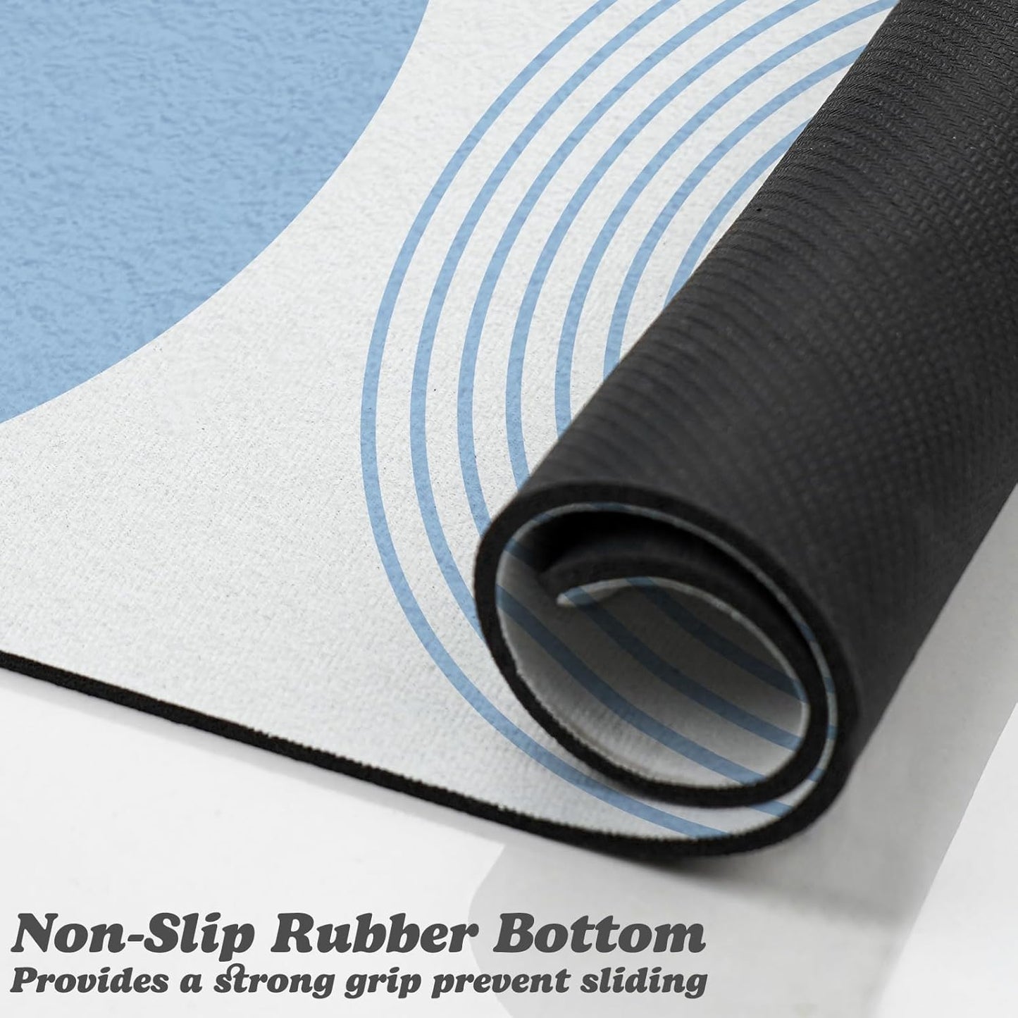 Dog Food Mats for Floors Waterproof, Cat Water Bowl Mats Pet Feeding Absorbent Mat Placemats for Food and Water Blue Bohemia 24 * 32 inch