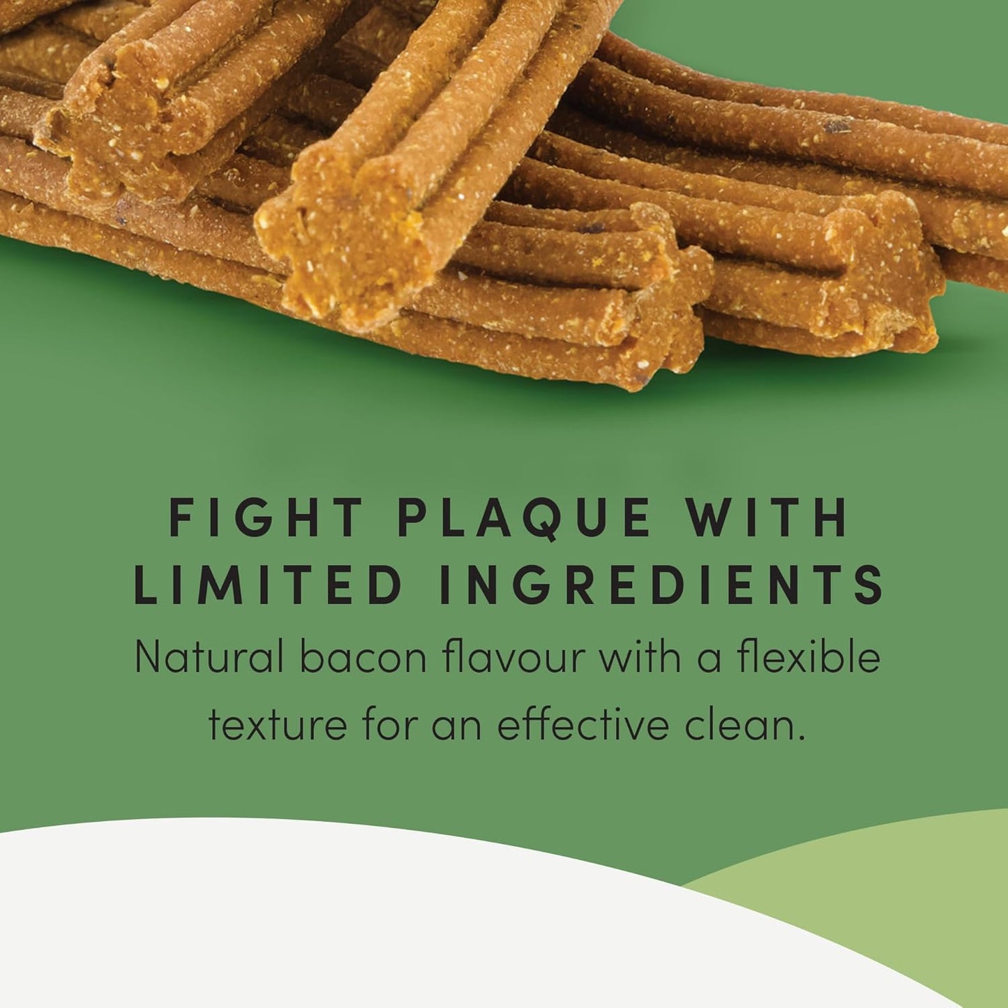 Crumps' Naturals Pbb- Bacon Dental Dog Treats (18 Pack), 4.5"