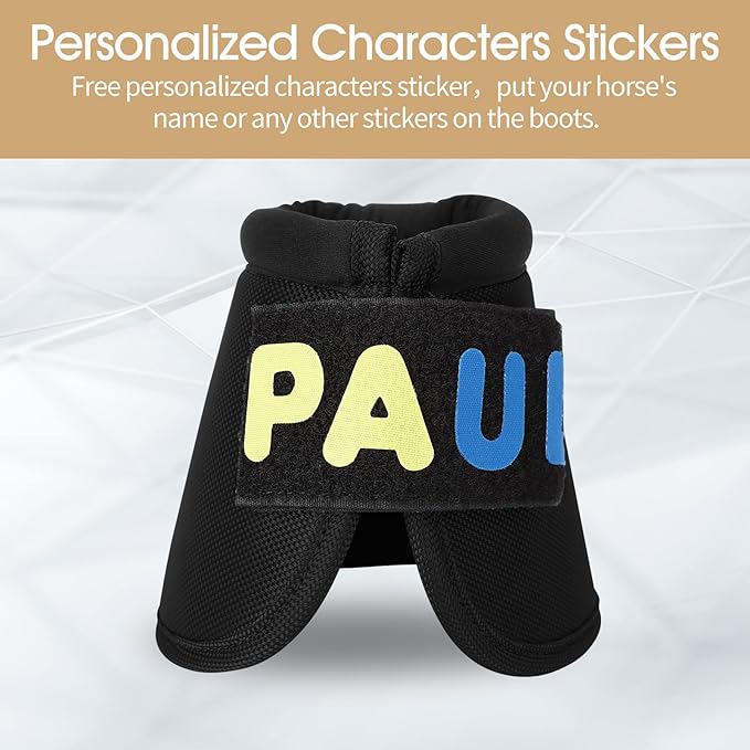 Overreach Bell Boots for Horses | Superb Hoof Protection | Easy Put On Quick Wrap Hook & Loop | Comfortable Durable | Reliable Shock Absorbing 2 Counts (Skull, Medium)