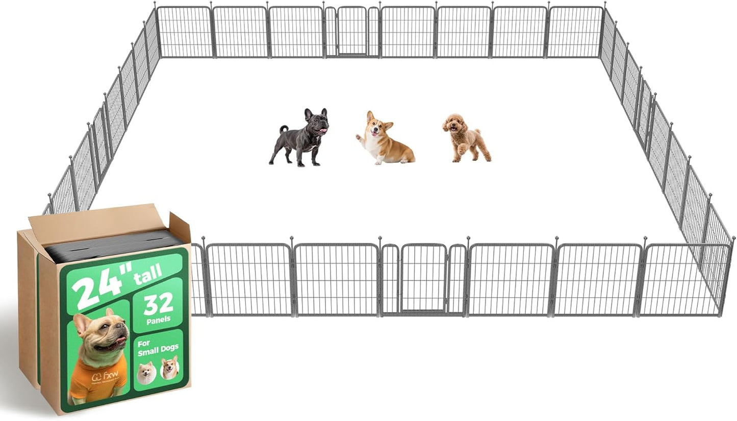 FXW Aster Dog Playpen Designed for Yard, 24inch 32 Panels