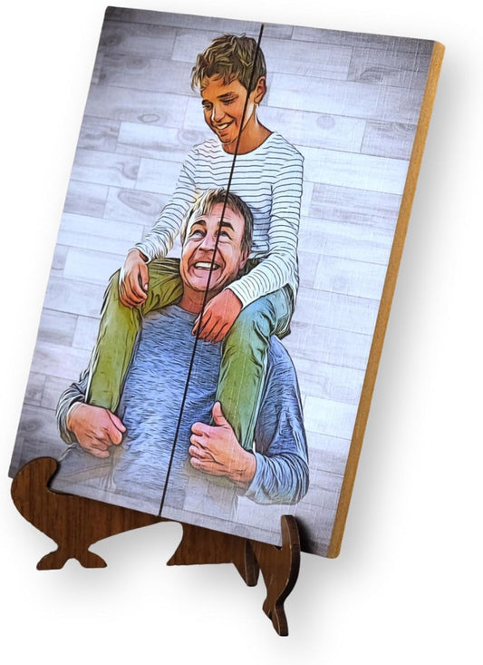 Custom Photo Printed on Wood, Personalized Wooden Photo Print, Valentine’s Day Gift for Him or Her, Picture Frames Personalized, Home Wall Decor