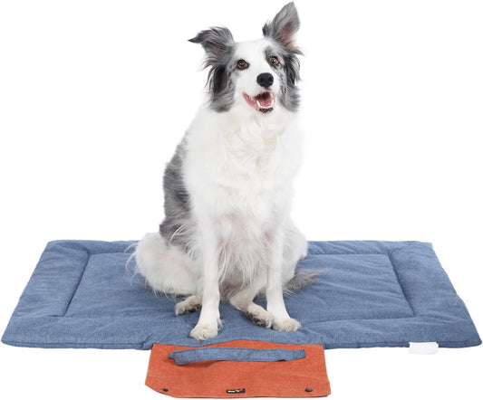 KHONSU PET Dog Travel Mat for Camping Portable Waterproof Lightweight & Outdoor Easy Clean Pad Foldable into Compact Carry Bag (Medium Sized up to 35 lbs)