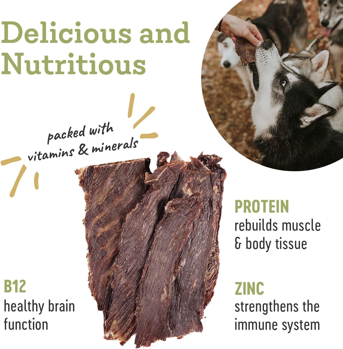 Farm Hounds - Beef Jerky - Premium Natural Jerky for Dogs - 100% Humanely Raised Cattle - Break-to-Size - Great for Training & Treats - No Fillers - Made in USA - 3.5 oz - 2 Pack